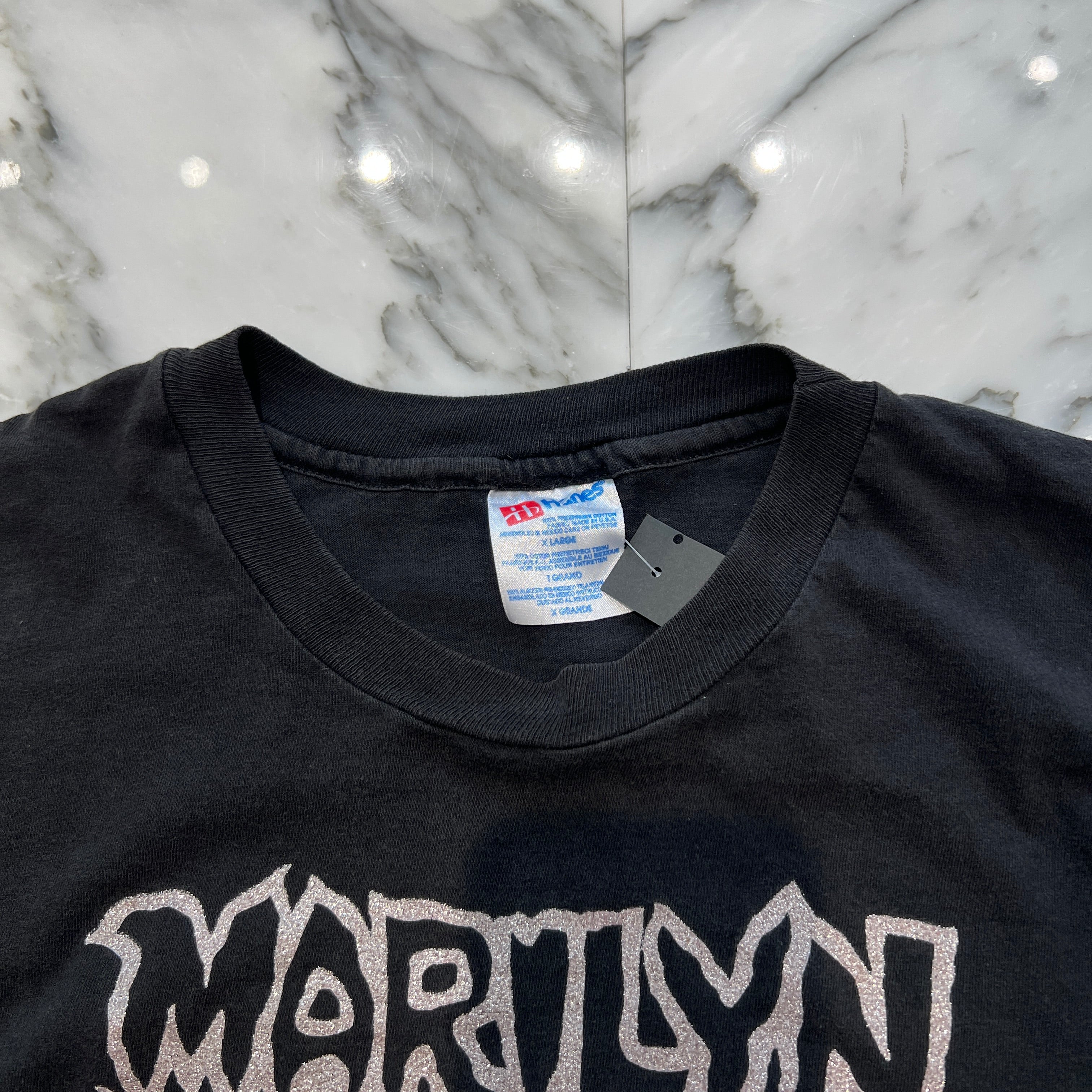 Vintage 90's Marilyn Manson "I AM THE GOD OF FUCK" Hanes S/S Tee Size XL 90's マリリン・マンソン "アイアムザゴッドオブファック" ハーネス社製 Tシャツ サイズXL