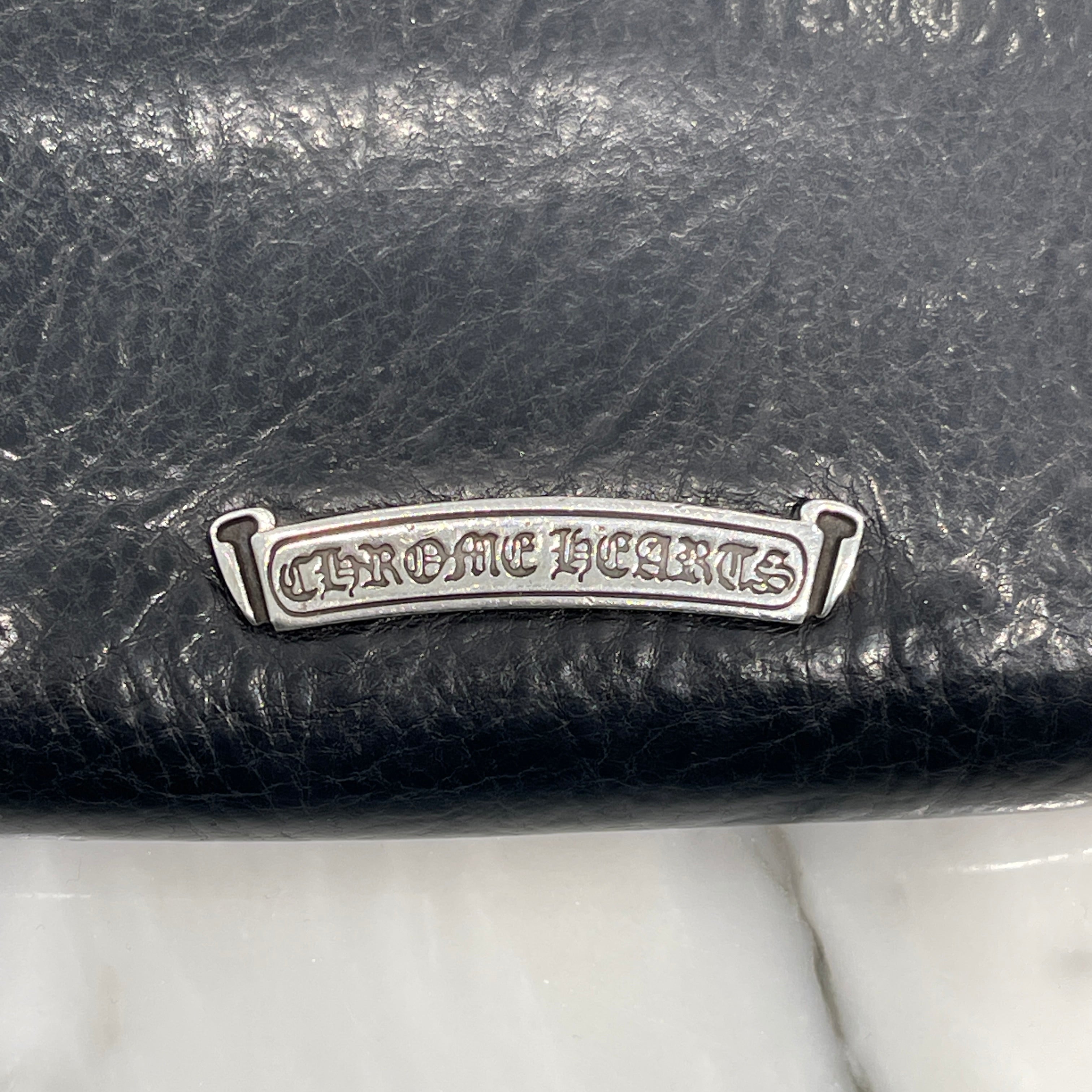 CHROME HEARTS Scroll Label REC F ZIP #2 Leather Wallet クロム