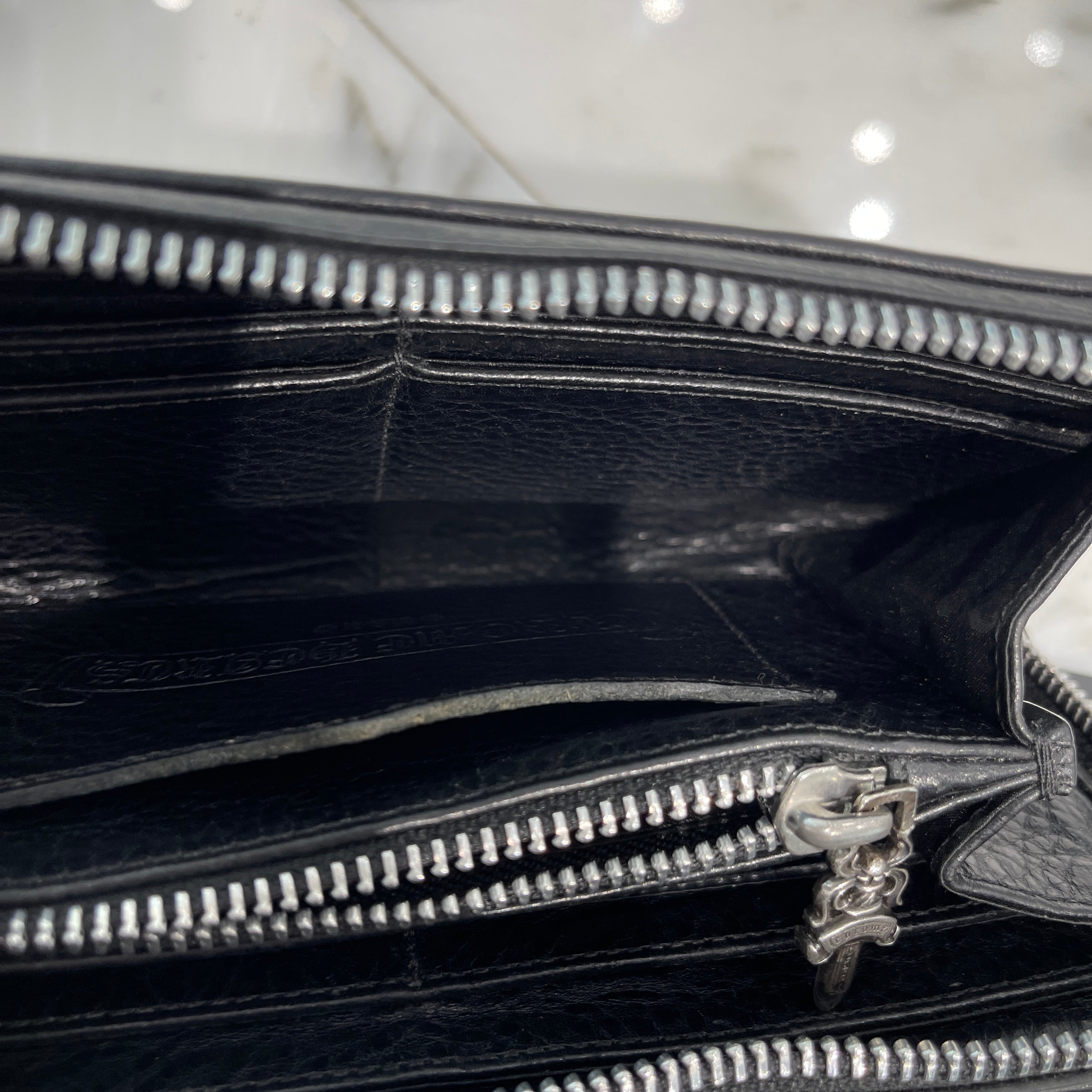 CHROME HEARTS Scroll Label REC F ZIP #2 Leather Wallet クロムハーツ スクロールラベル レック F ジップ #2 レザー ウォレット