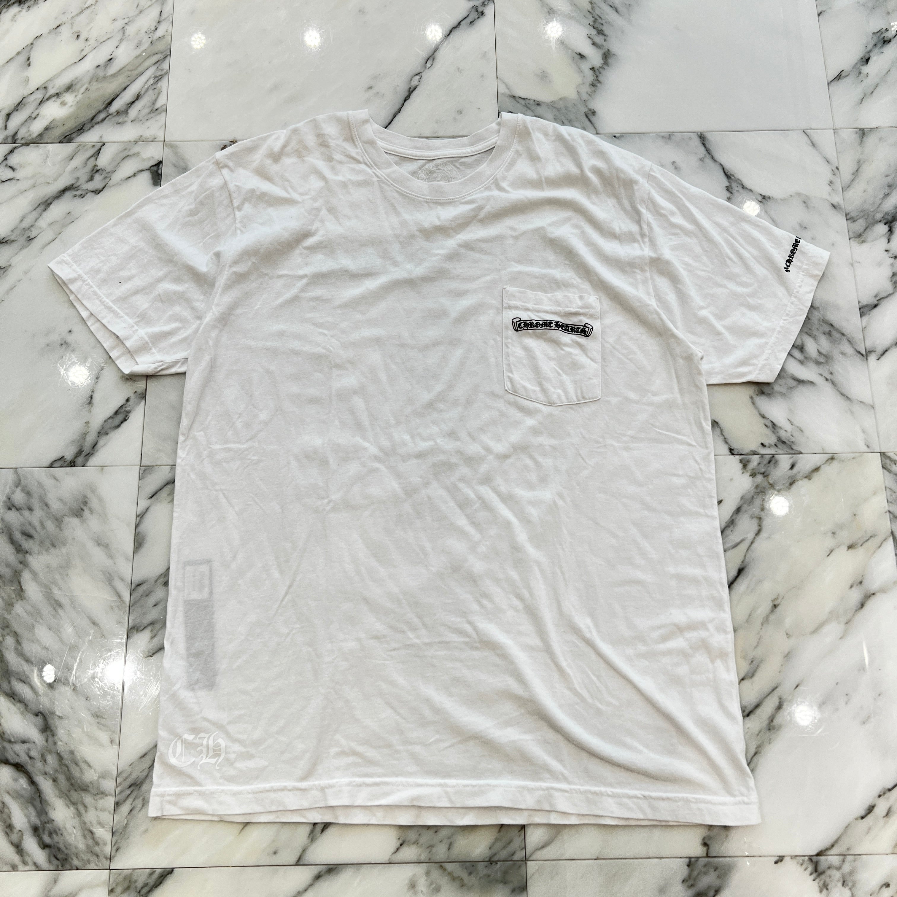 CHROME HEARTS Back Scroll Logo Tee Size L クロムハーツ バック