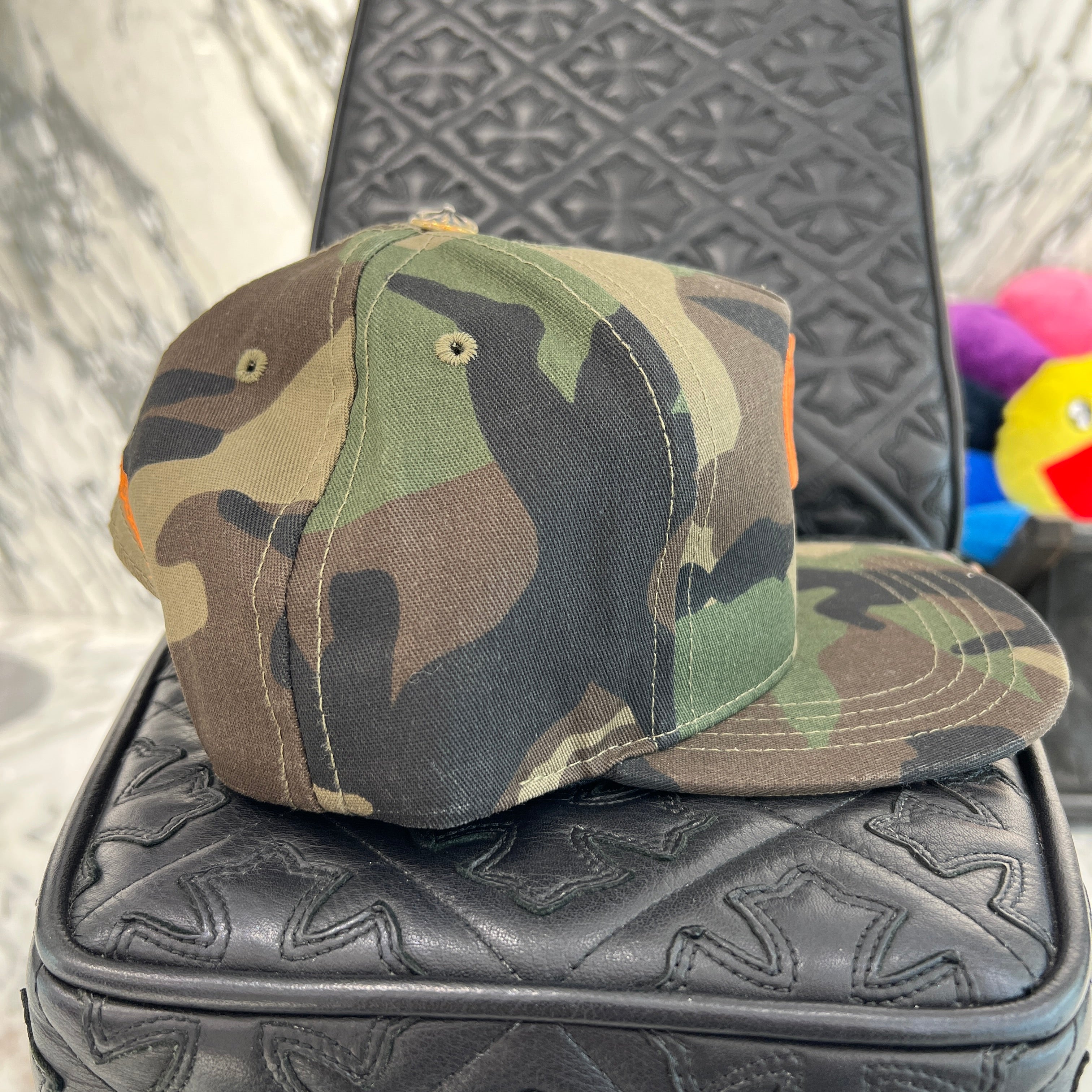 CHROME HEARTS CH Logo Embroidery Camo Baseball Cap Size ONE