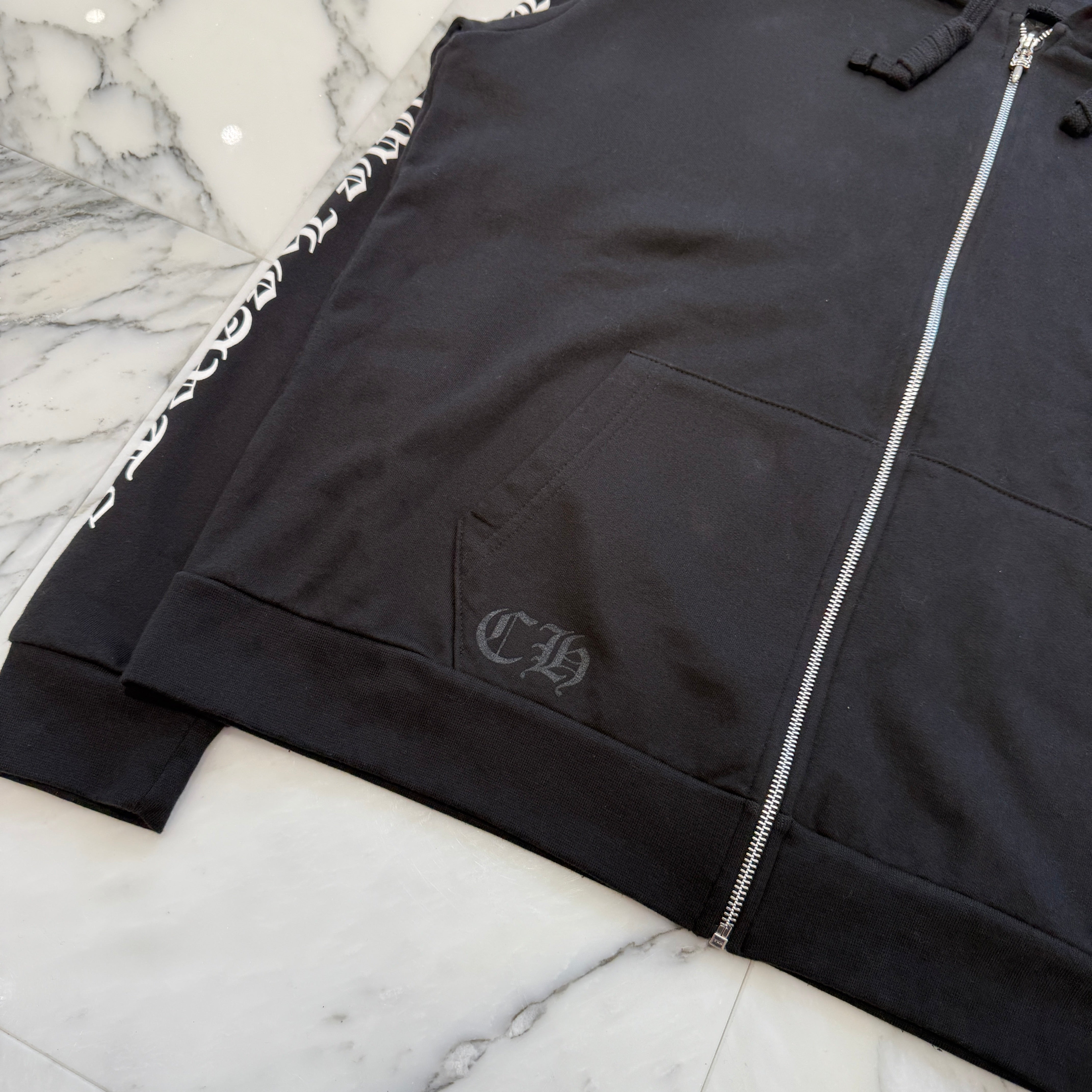 CHROME HEARTS FUCK YOU Back Scroll Label Logo Zip Up Hoodie Size L クロムハーツ ファックユー バックスクロールラベルロゴジップアップフーディ サイズL