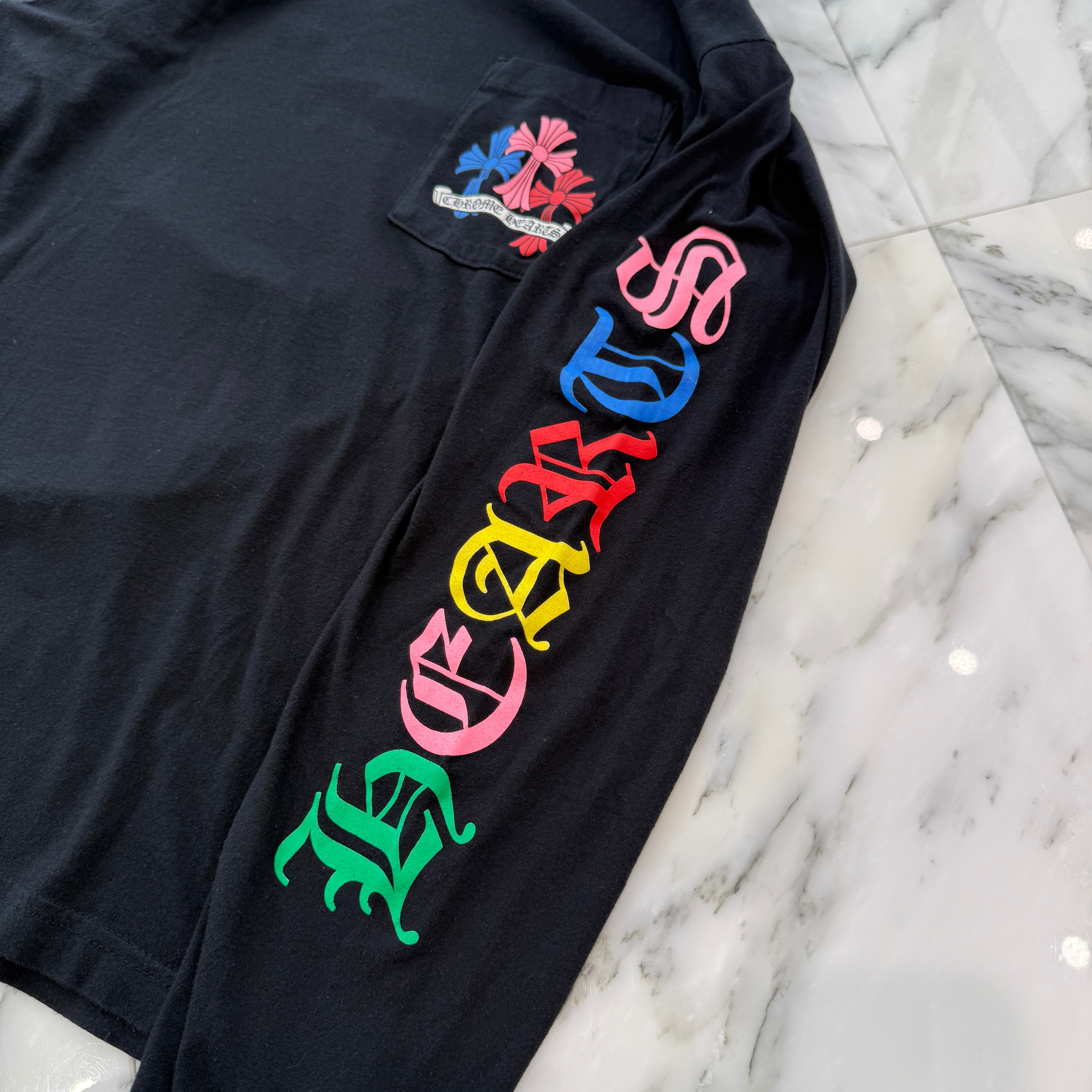 CHROME HEARTS 2021SS MLTCOL CEM CRS Long Sleeve Tee Size M クロムハーツ マルチカラー セメタリークロス ロングスリーブTシャツ サイズM