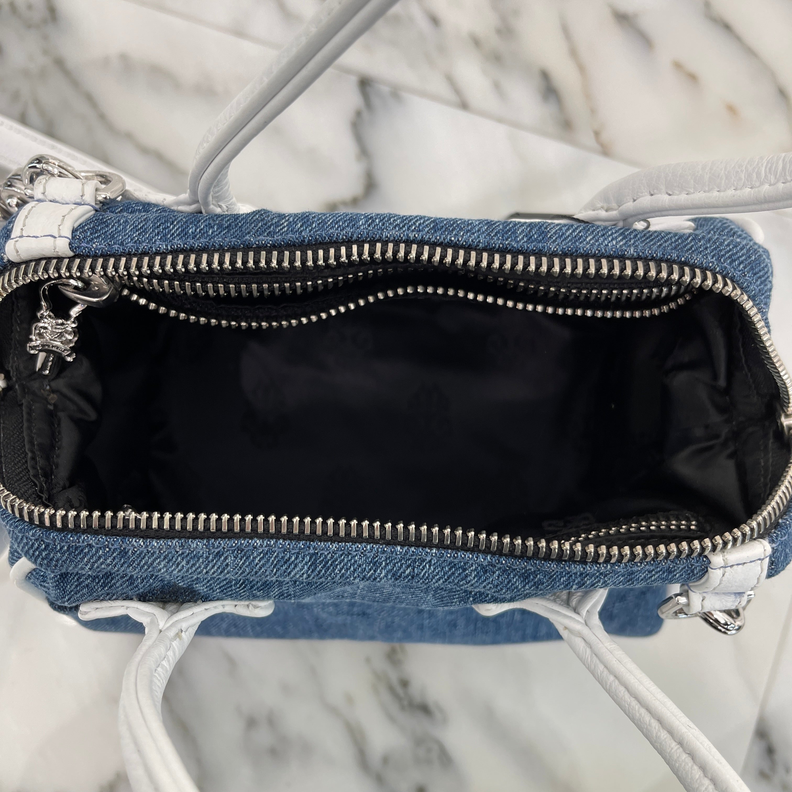 CHROME HEARTS MOCHITA Denim Handle Bag クロムハーツ MOCHITA デニム ハンドバッグ ショルダーバッグ