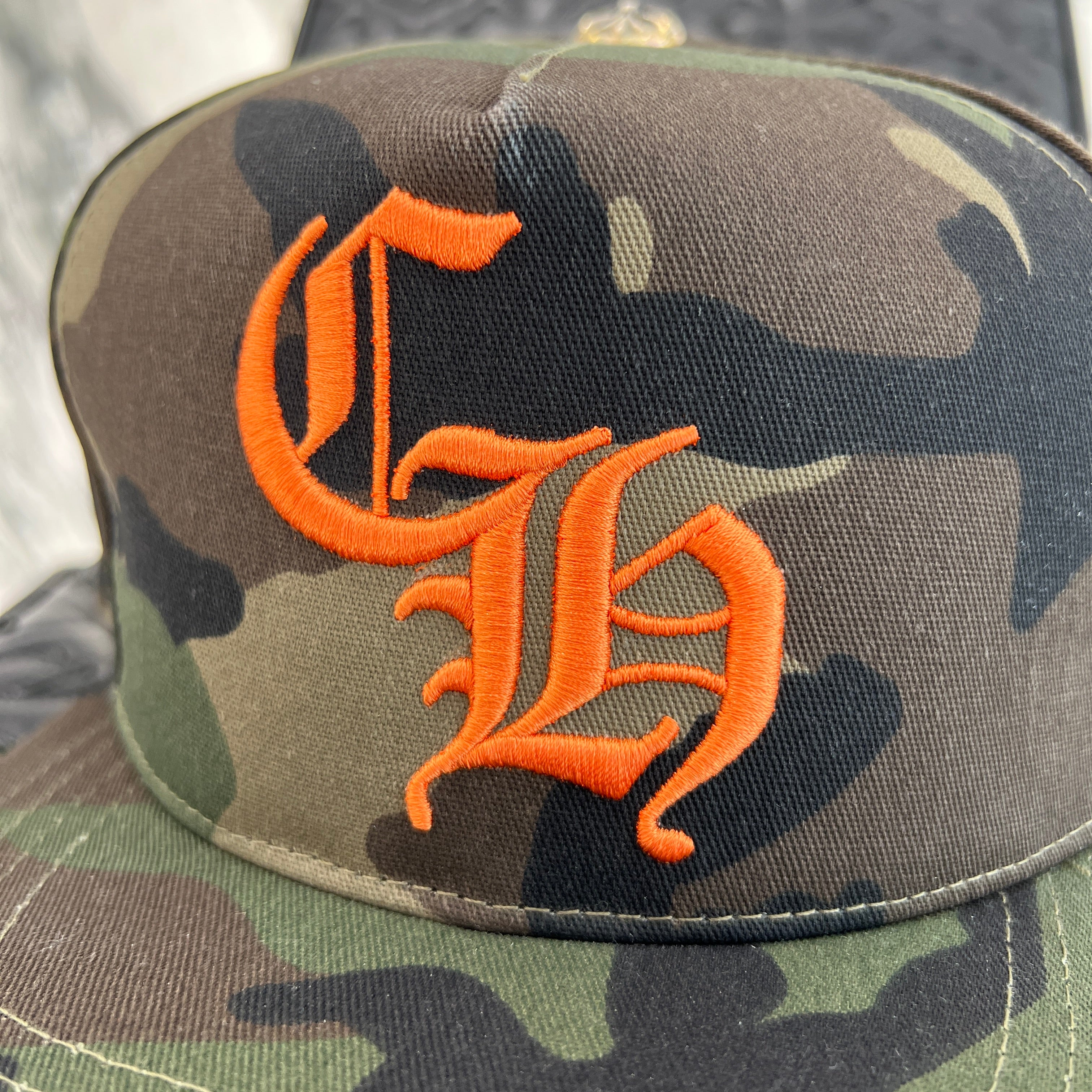 CHROME HEARTS CH Logo Embroidery Camo Baseball Cap Size ONE