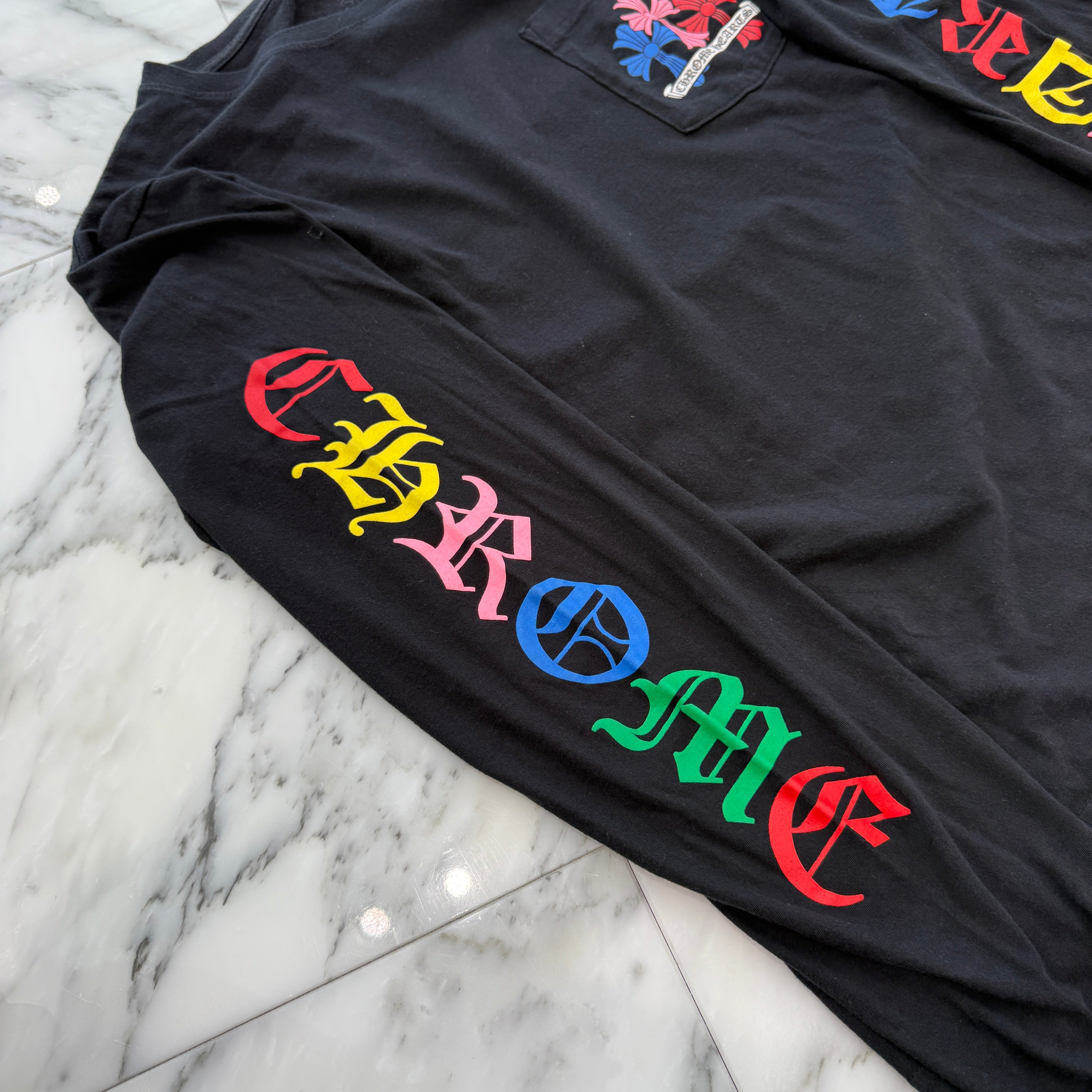 CHROME HEARTS 2021SS MLTCOL CEM CRS Long Sleeve Tee Size M クロムハーツ マルチカラー セメタリークロス ロングスリーブTシャツ サイズM