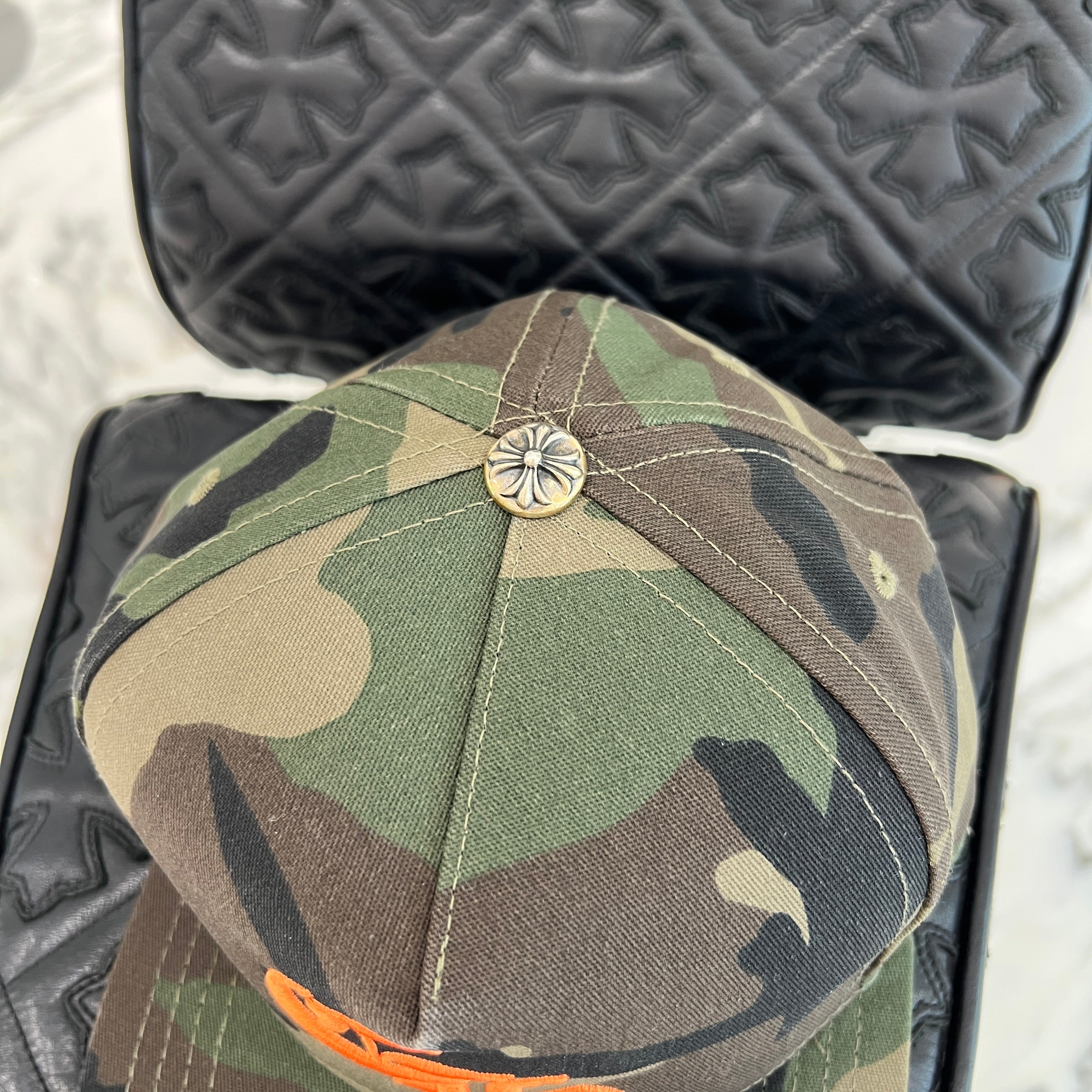 CHROME HEARTS CH Logo Embroidery Camo Baseball Cap Size ONE SIZE