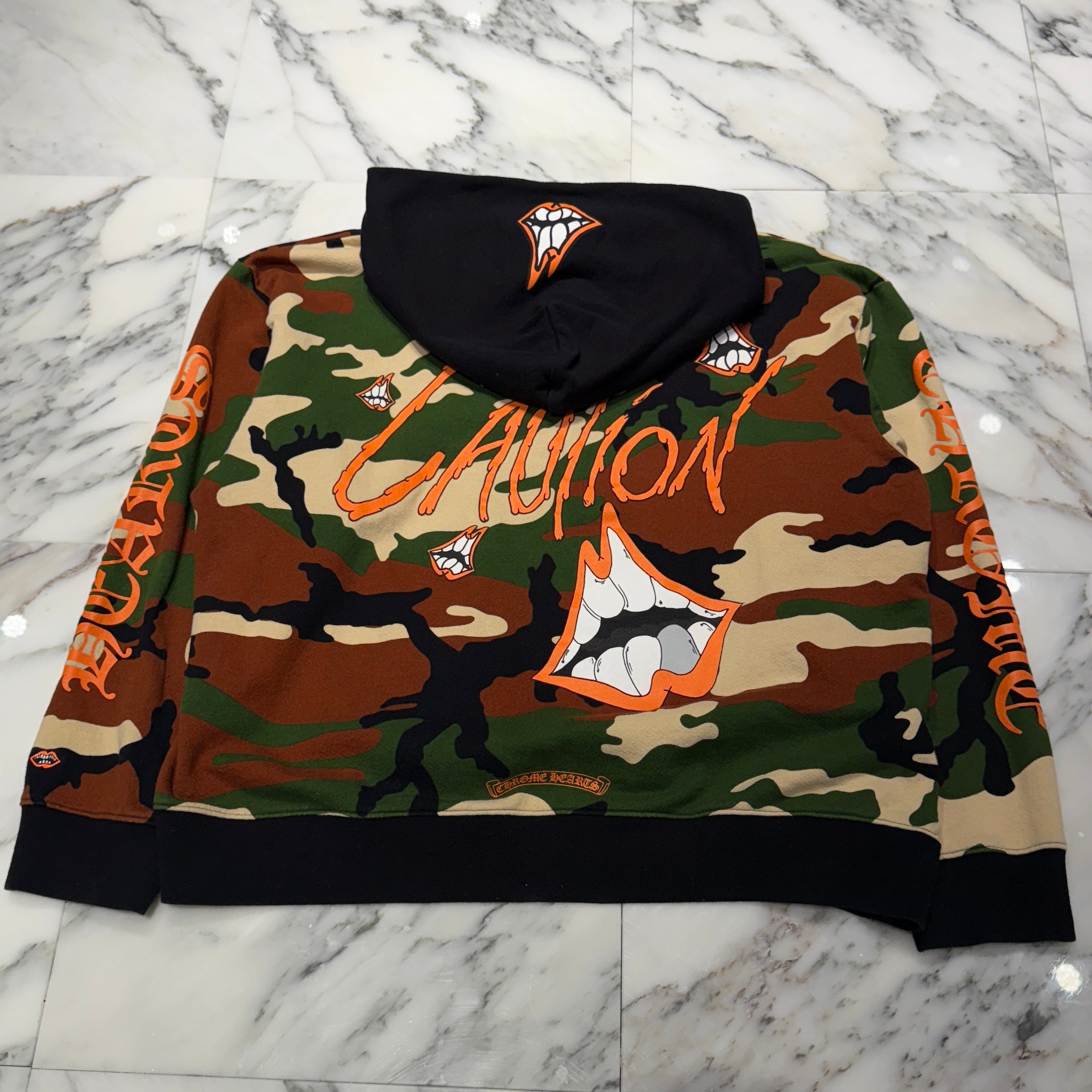 CHROME HEARTS × MATTY BOY 2022SS PPO CAUTION HD PLVR Size XXL クロムハーツ × マッティボーイ PPO コーションプルオーバーフーディ サイズXXL