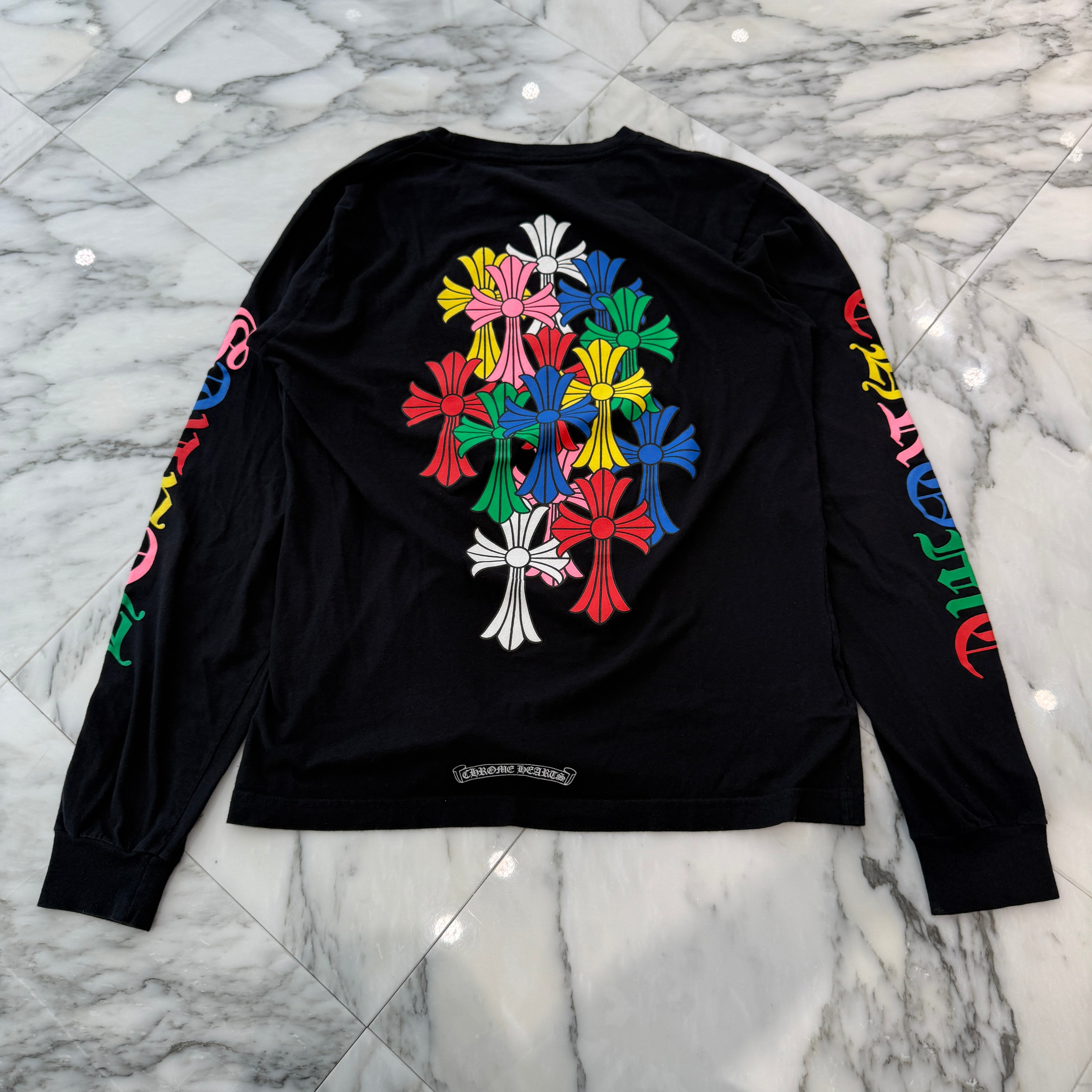 クロムハーツ ロンT マルチカラー セメタリークロス ブラック M CHROME HEARTS 2021SS MLTCOL CEM CRS Long Sleeve Tee Size M