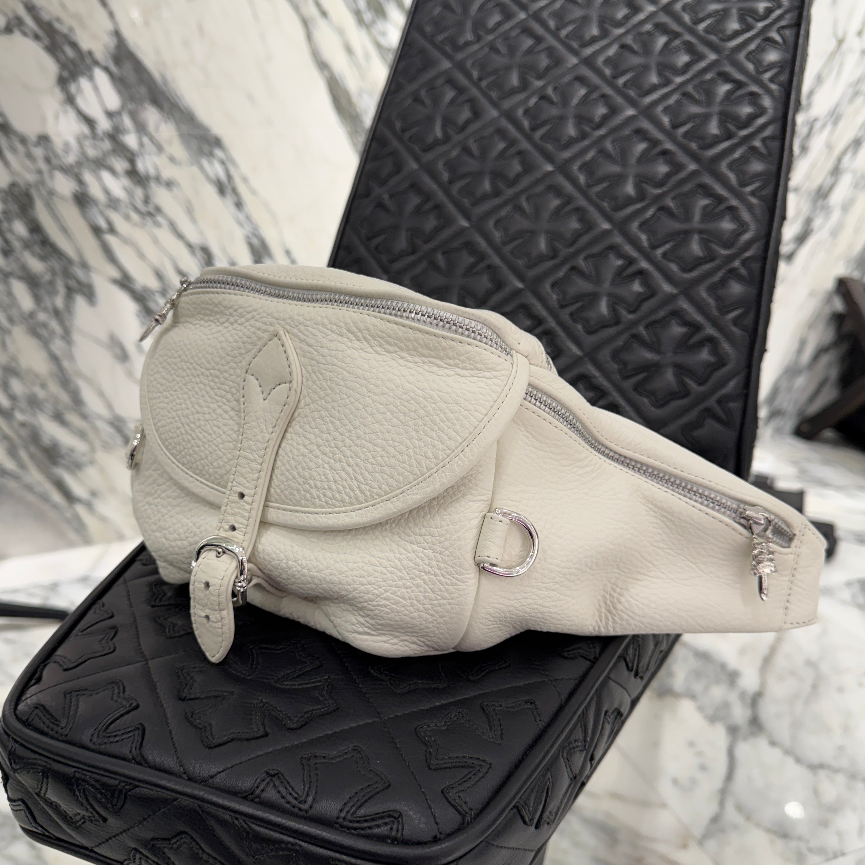 CHROME HEARTS 1 SNAT PACK MEDIUM LEATHER WAIST BAG クロムハーツ 1スナットパック ミディアムレザー ウェストバッグ