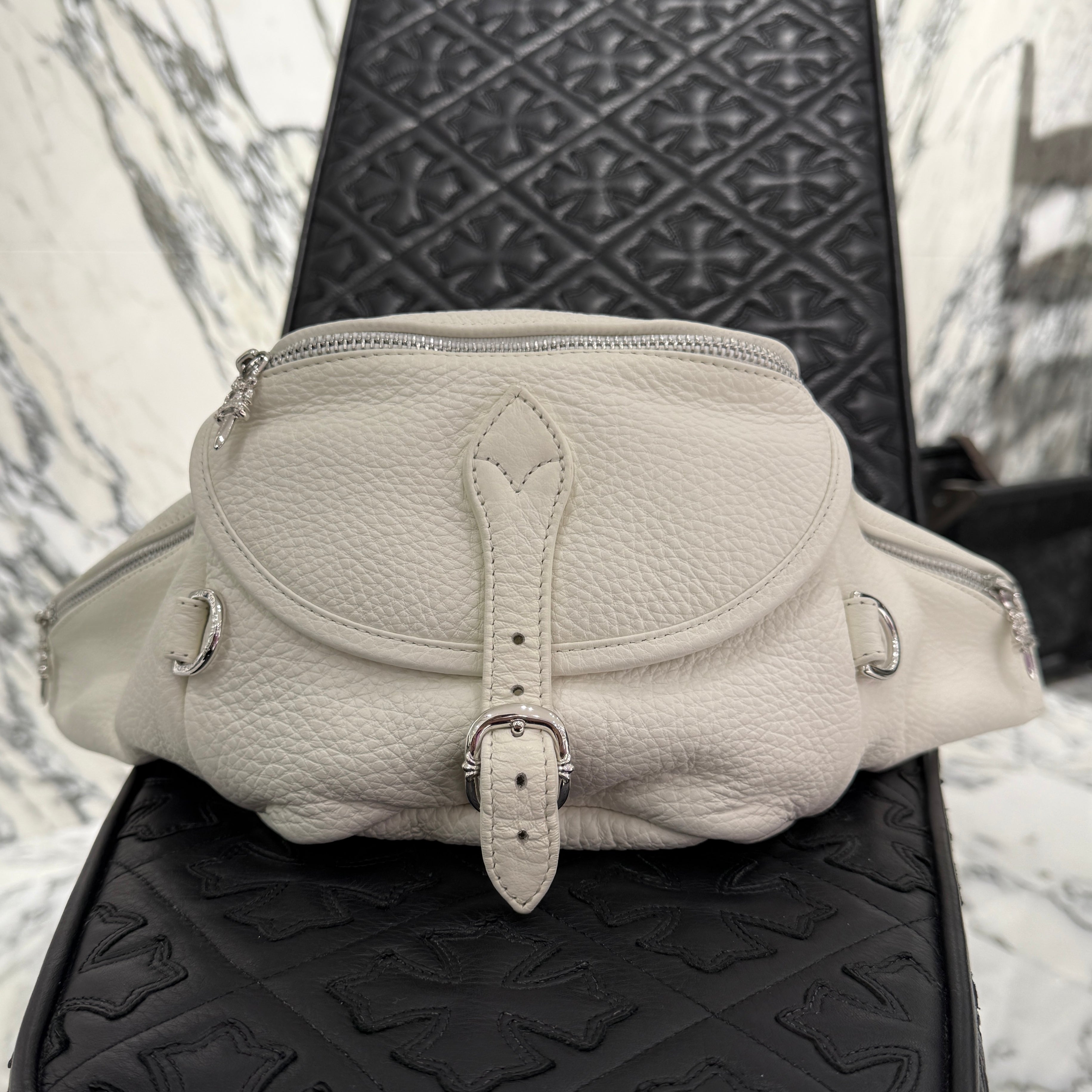 CHROME HEARTS 1 SNAT PACK MEDIUM LEATHER WAIST BAG クロムハーツ 1スナットパック ミディアムレザー ウェストバッグ