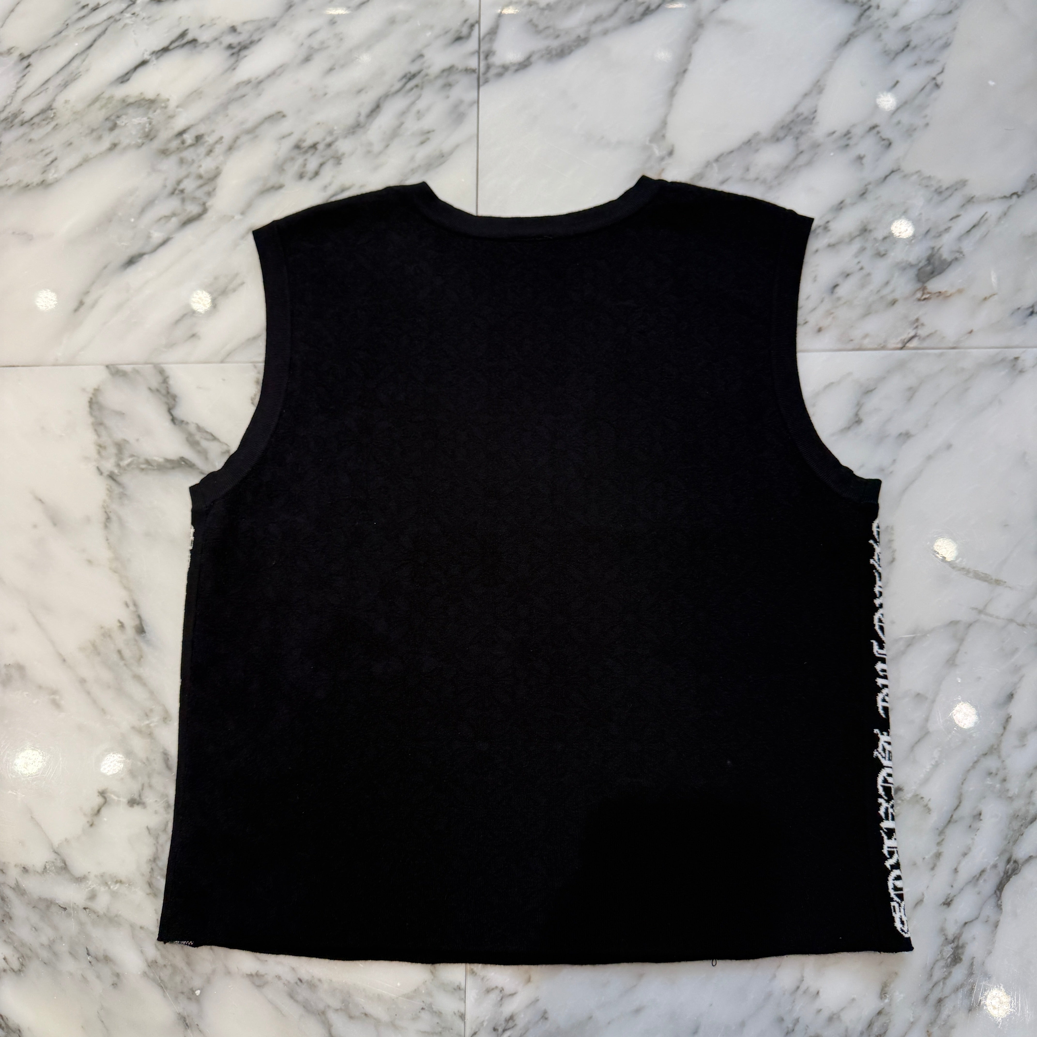 CHROME HEARTS Y Not CH Plus Pattern Side Logo Sleeveless Tee Size S クロムハーツ ワイノット CHプラス総柄 サイドロゴ ノースリーブTシャツ サイズS