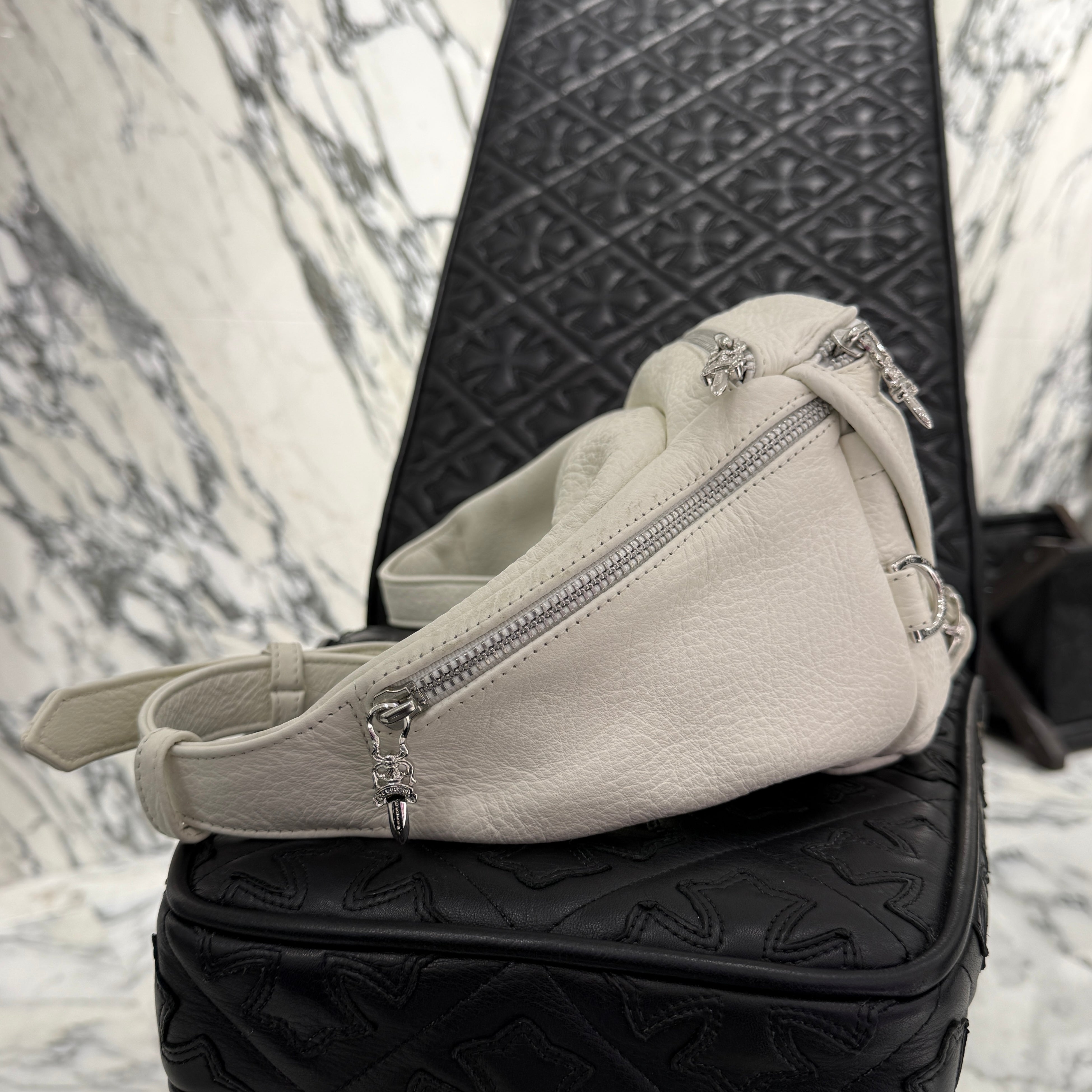 CHROME HEARTS 1 SNAT PACK MEDIUM LEATHER WAIST BAG クロムハーツ 1スナットパック ミディアムレザー ウェストバッグ