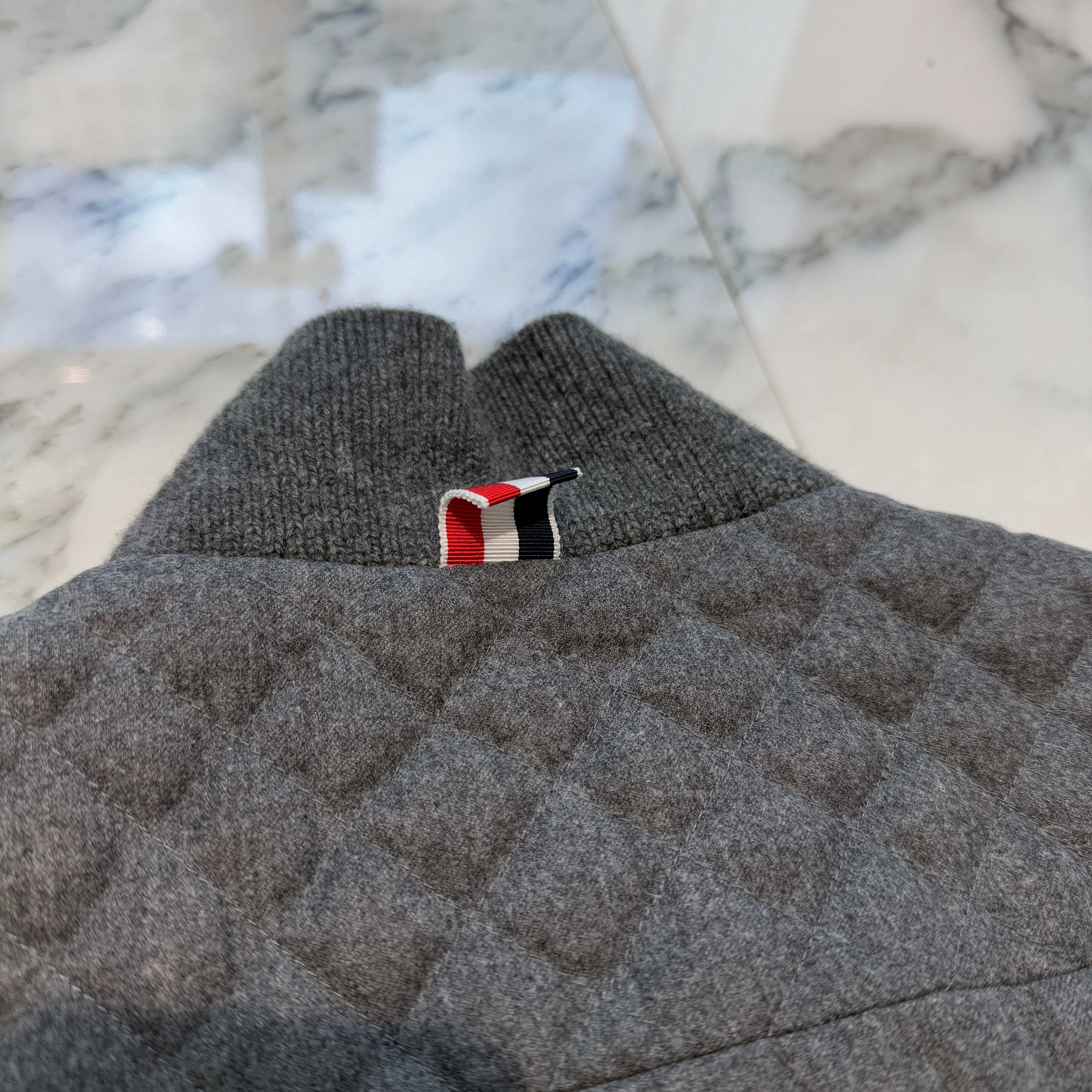 THOM BROWNE 2022AW Quilting Wool Down Vest MVU015A00021 Size 0 トムブラウン キルティング ウール ダウンベスト サイズ0