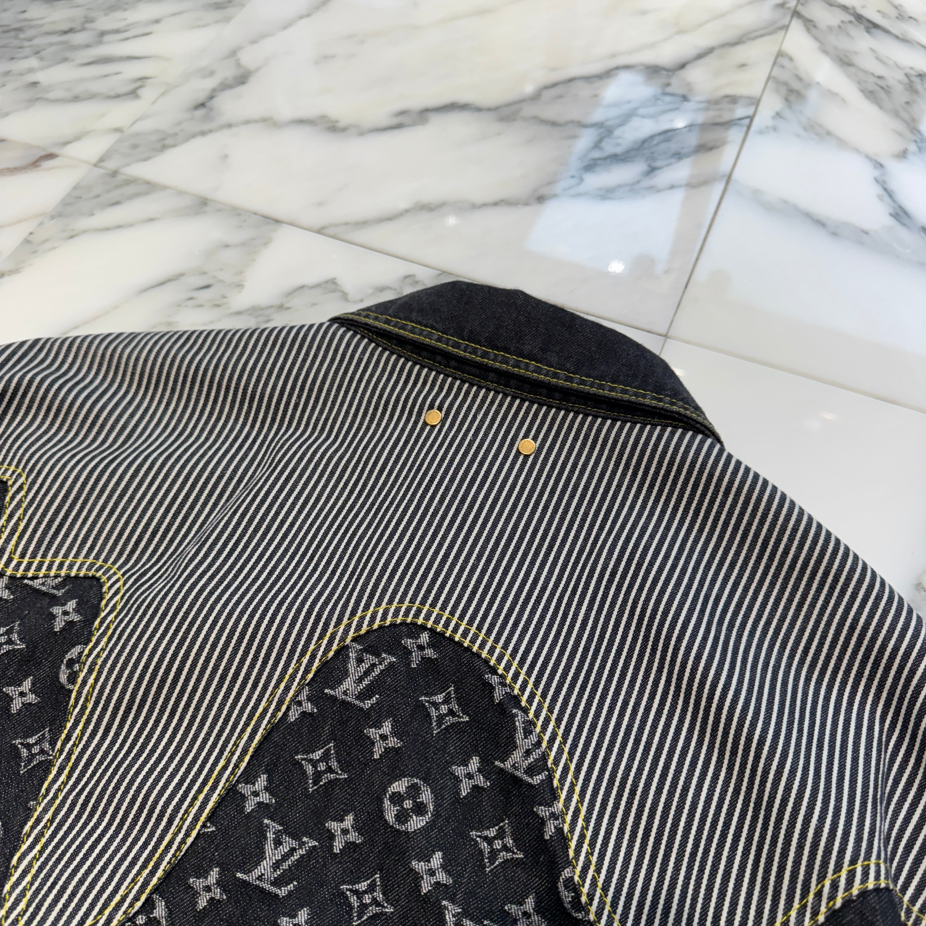 LOUIS VUITTON × NIGO 2022SS Monogram Crazy Denim Jacket 1A9K64 Size 54 ルイヴィトン × ニゴー モノグラムクレイジー デニムジャケット サイズ54