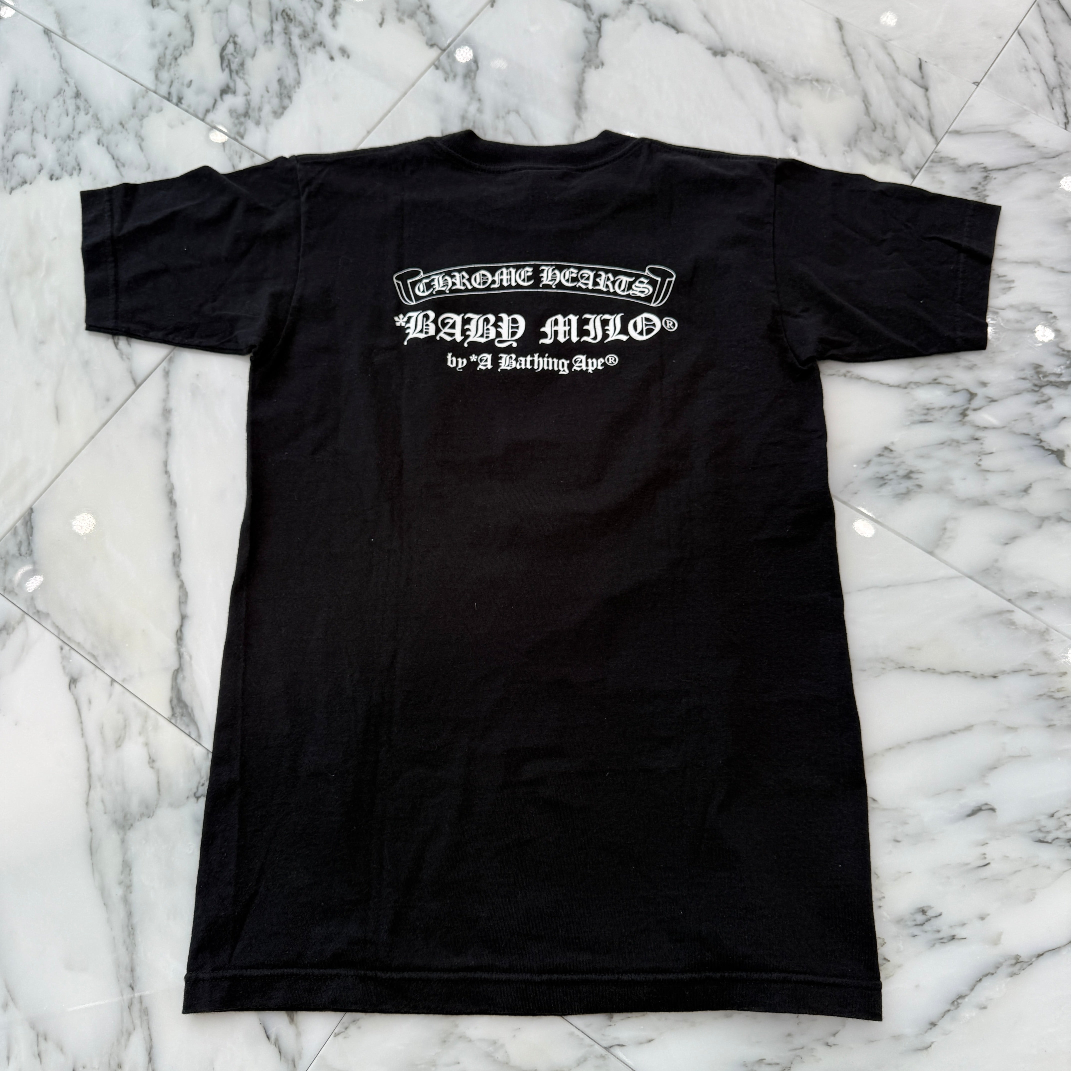 CHROME HEARTS × A BATHING APE Baby Milo Scroll Tee Size S クロムハーツ × アベイシングエイプ ベイビーマイロ スクロール Tシャツ サイズS