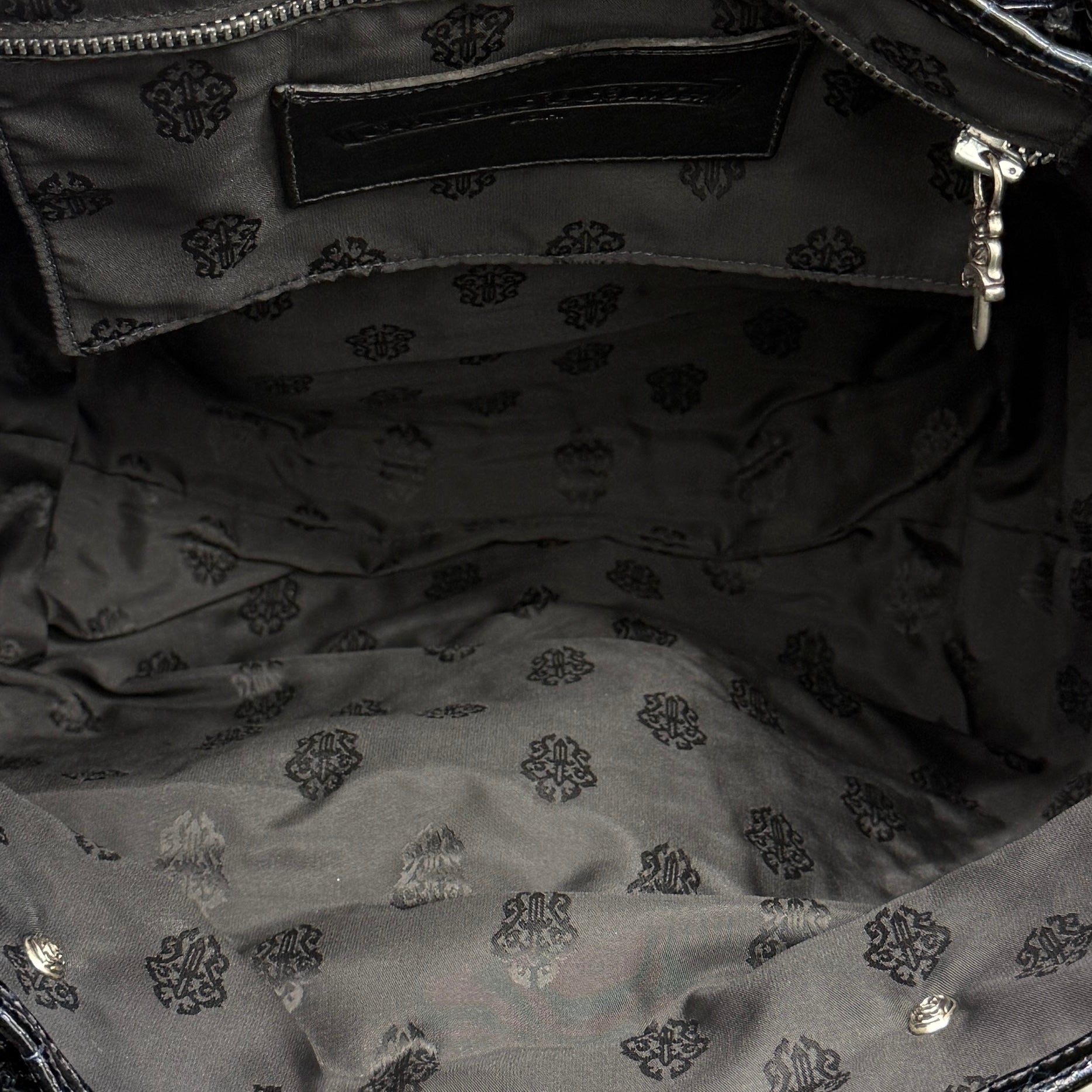 CHROME HEARTS FS Alligator Patent Leather Cross Patch Tote Bag クロムハーツ FS アリゲーター パテントレザー クロスパッチ トートバッグ