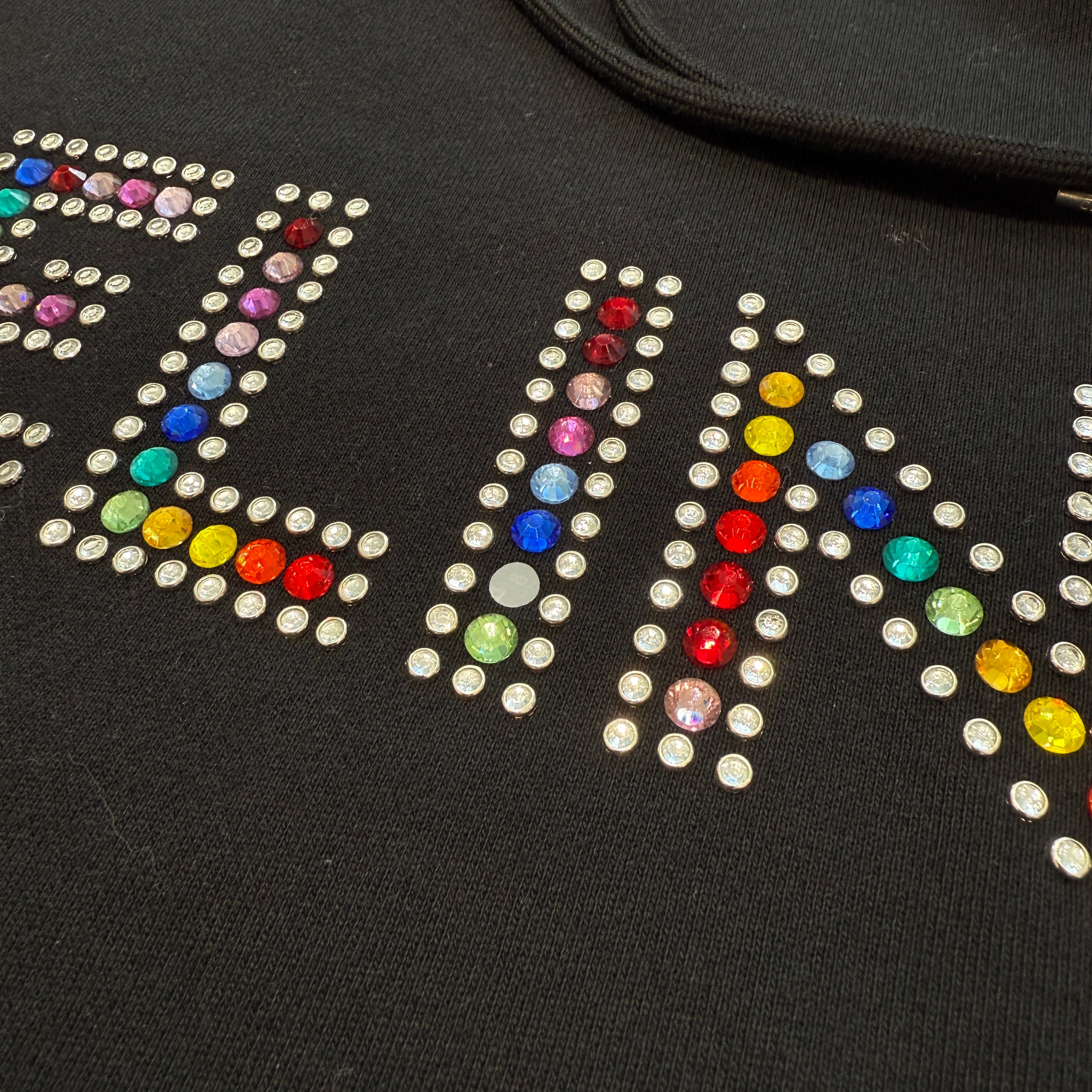 CELINE 2023SS Rhinestone Logo Pullover Hoodie 2Y87B670Q Size M セリーヌ ラインストーンロゴ プルオーバーフーディ サイズM