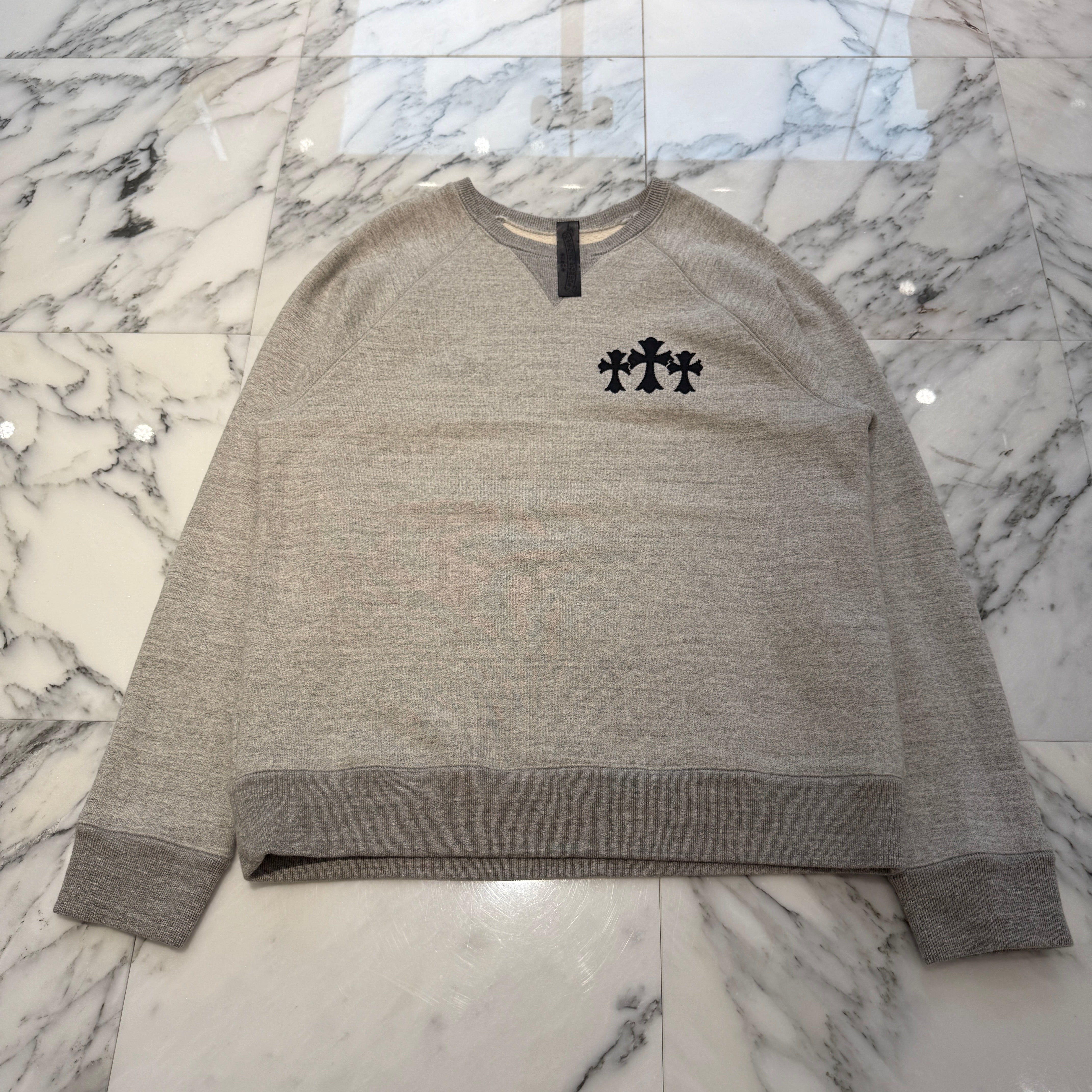 CHROME HEARTS 2025SS Y NOT Cemetery Cross Applique Embroidery Sweatshirt Size M クロムハーツ ワイノット セメタリークロス アップリケ刺繡 スウェットシャツ サイズM