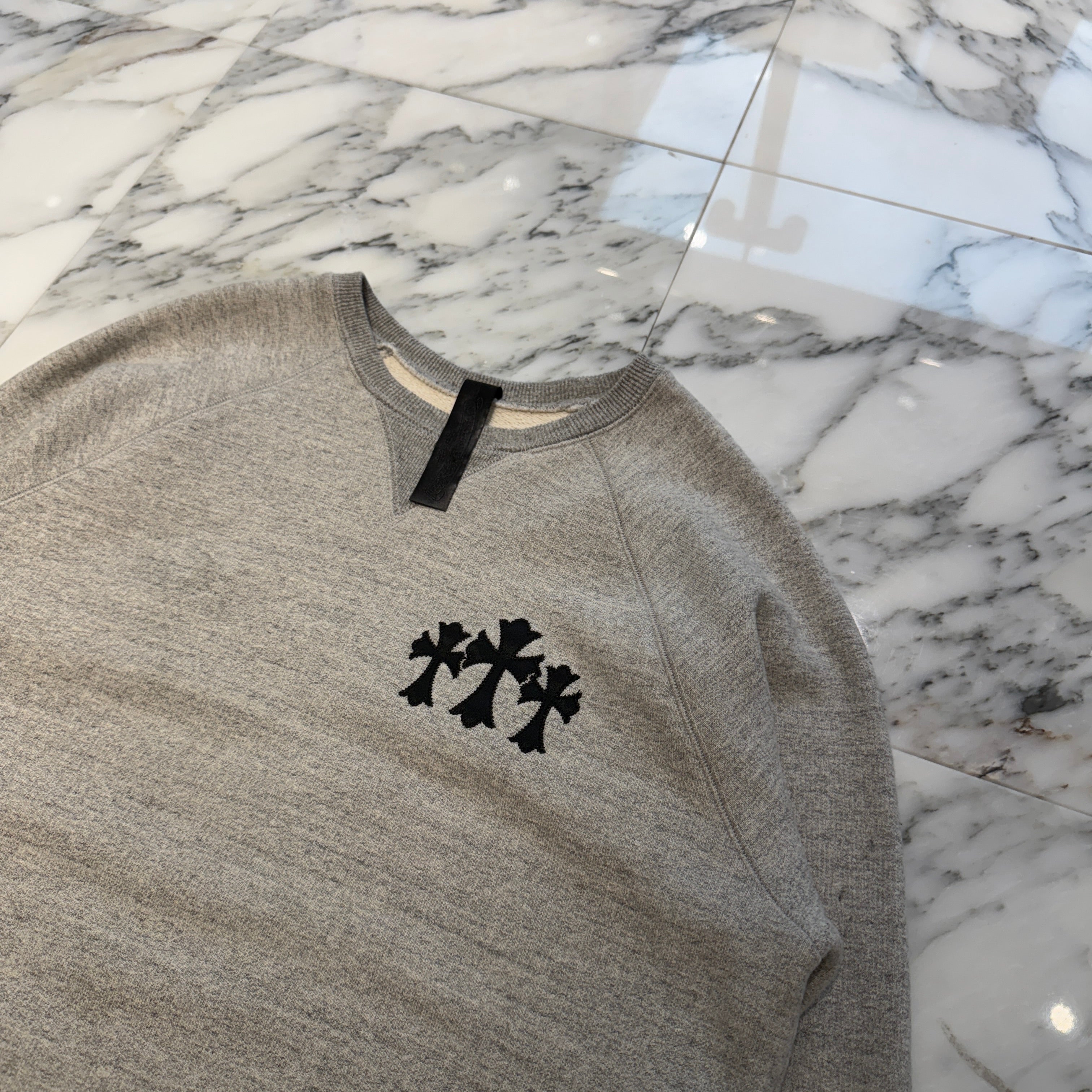 CHROME HEARTS 2025SS Y NOT Cemetery Cross Applique Embroidery Sweatshirt Size M クロムハーツ ワイノット セメタリークロス アップリケ刺繡 スウェットシャツ サイズM