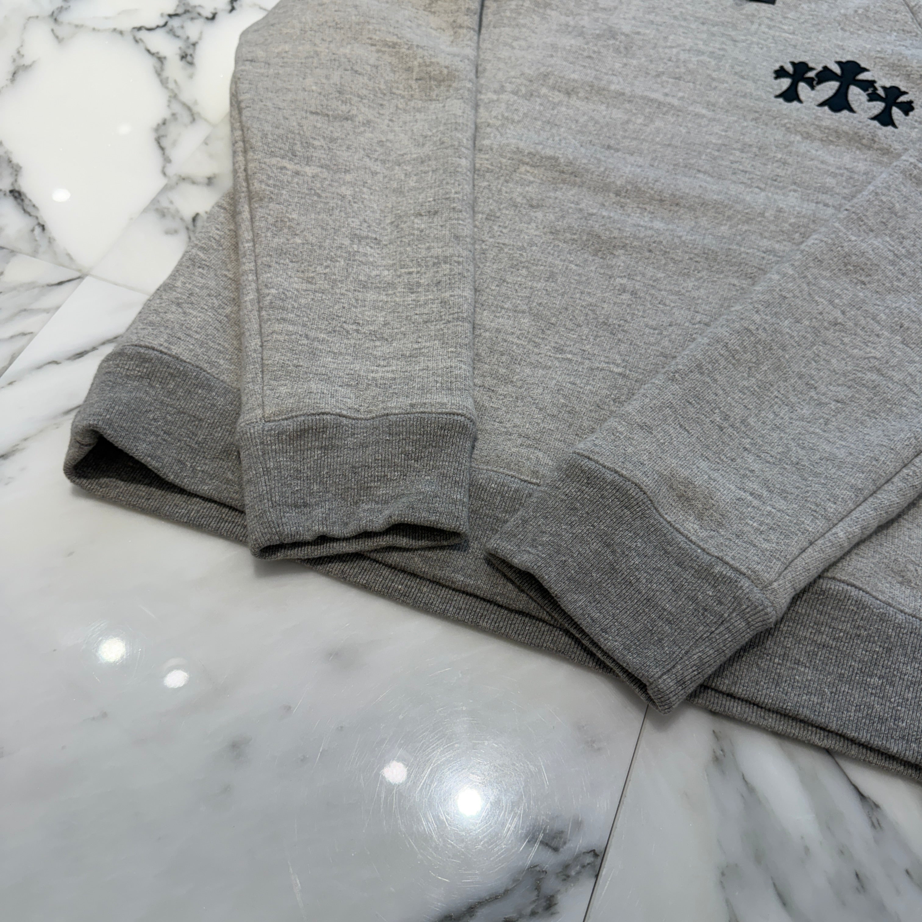 CHROME HEARTS 2025SS Y NOT Cemetery Cross Applique Embroidery Sweatshirt Size M クロムハーツ ワイノット セメタリークロス アップリケ刺繡 スウェットシャツ サイズM