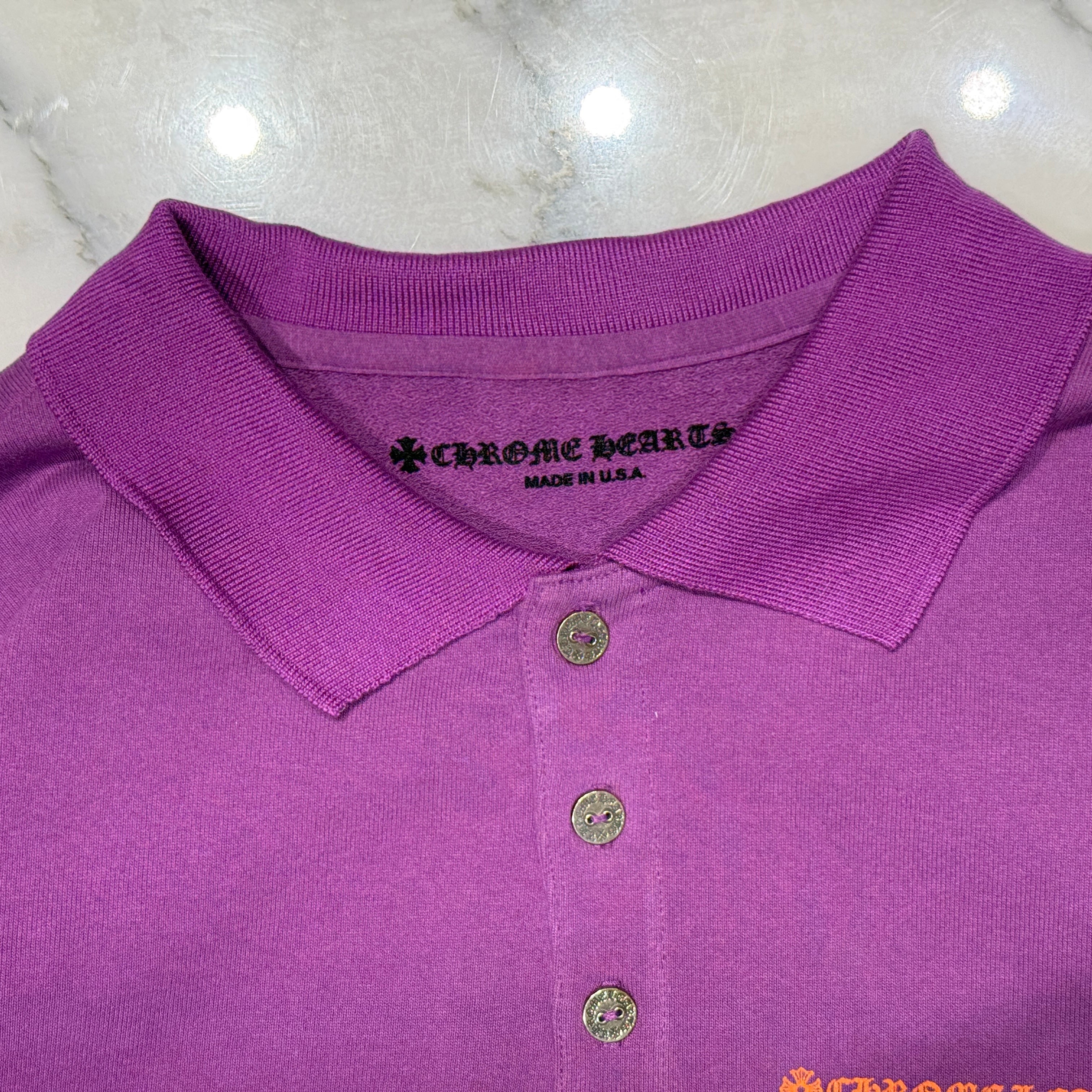 CHROME HEARTS× MATTY BOY 2024AW "I WANT MORE NOT LESS" Long Polo Shirt Size XL