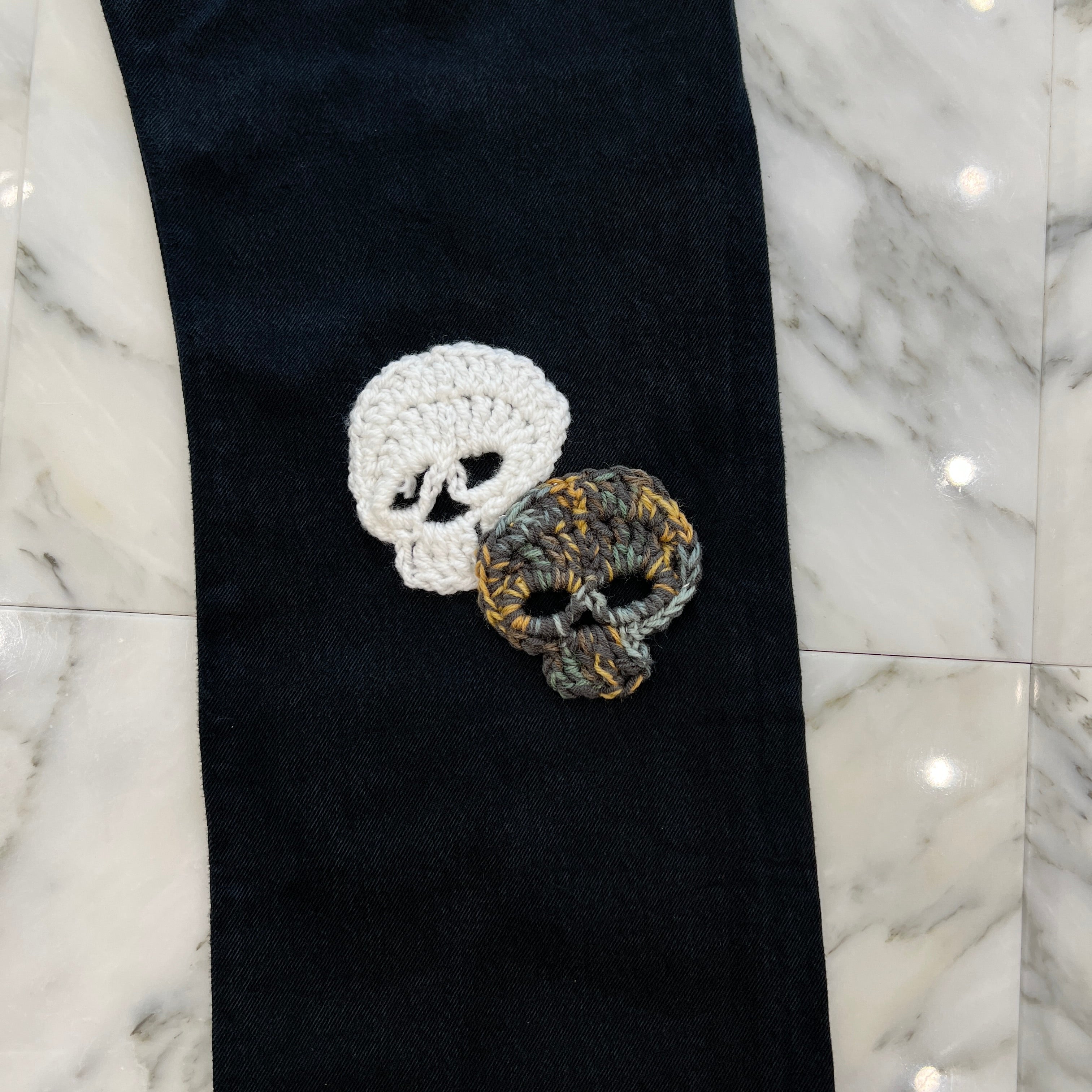 Y.A.R.N × mementos Levi's 501 Body Knit Scull Denim Pants Size W32×L30 ヤーン × メメントス リーバイス 501 ボディ ニットスカル デニムパンツ サイズ W32×L30