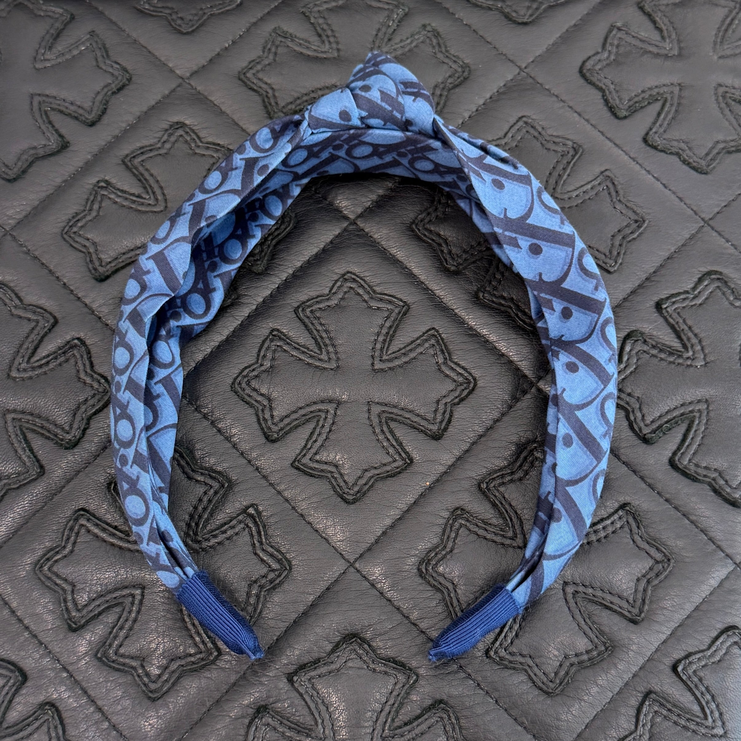 DIOR Kids' Oblique Cotton Poplin Headband 0WBM1SHACD_Y38I Size ONESIZE ディオール キッズ オブリーク コットンポプリン ヘッドバンド サイズONESIZE