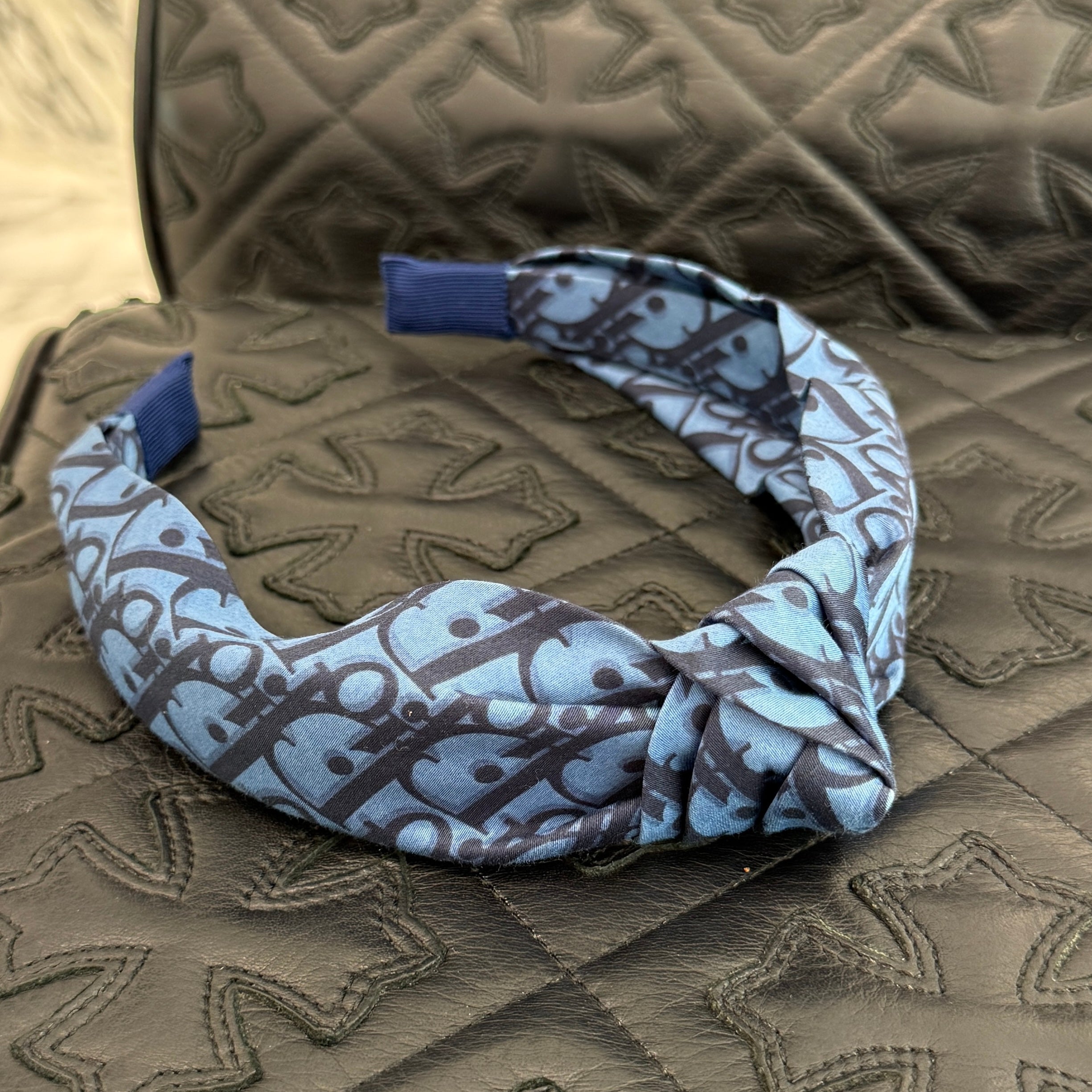 DIOR Kids' Oblique Cotton Poplin Headband 0WBM1SHACD_Y38I Size ONESIZE ディオール キッズ オブリーク コットンポプリン ヘッドバンド サイズONESIZE