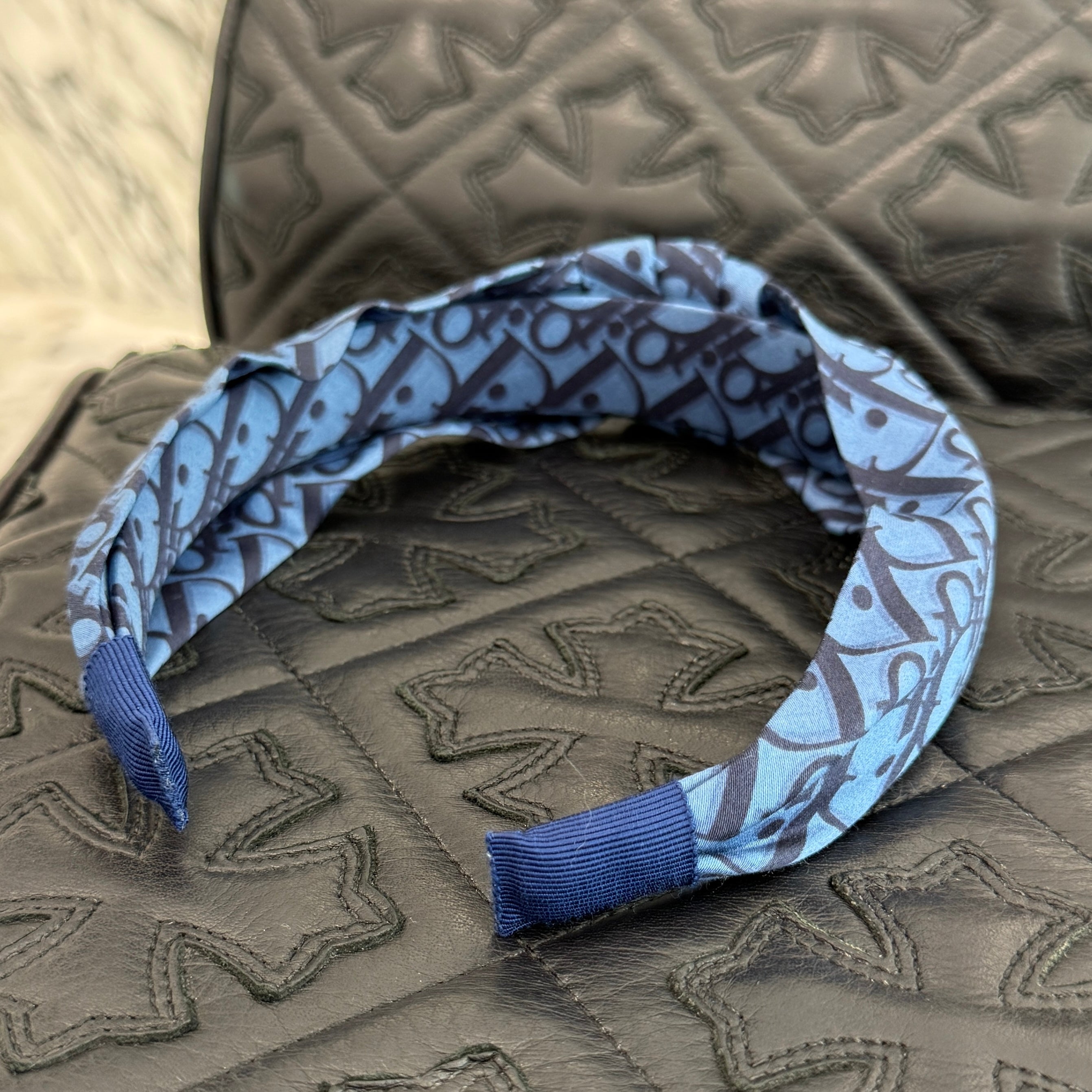 DIOR Kids' Oblique Cotton Poplin Headband 0WBM1SHACD_Y38I Size ONESIZE ディオール キッズ オブリーク コットンポプリン ヘッドバンド サイズONESIZE