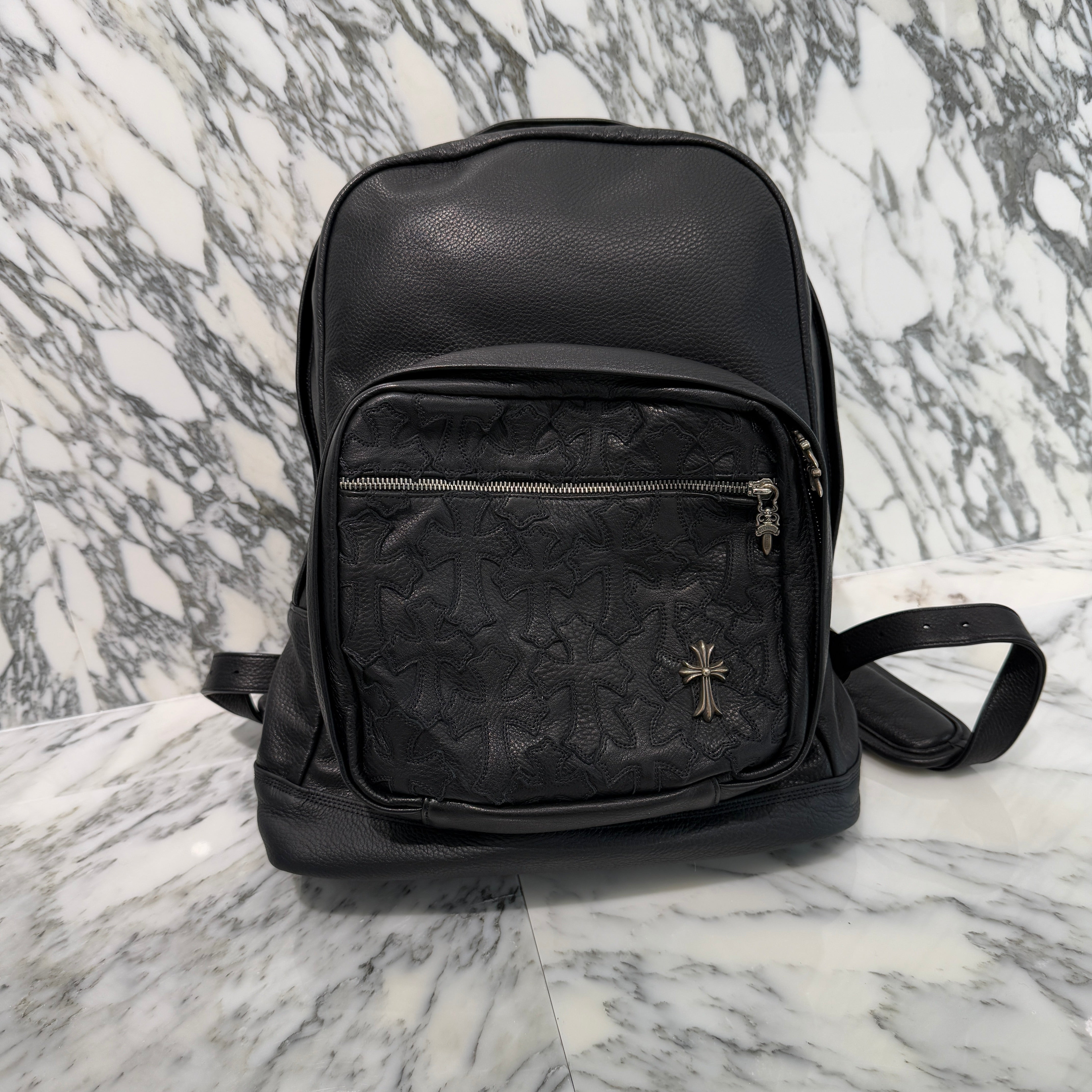 CHROME HEARTS Seventh Grade Leather Cross Patch Back Pack クロムハーツ セブンスグレード レザークロスパッチ バックパック