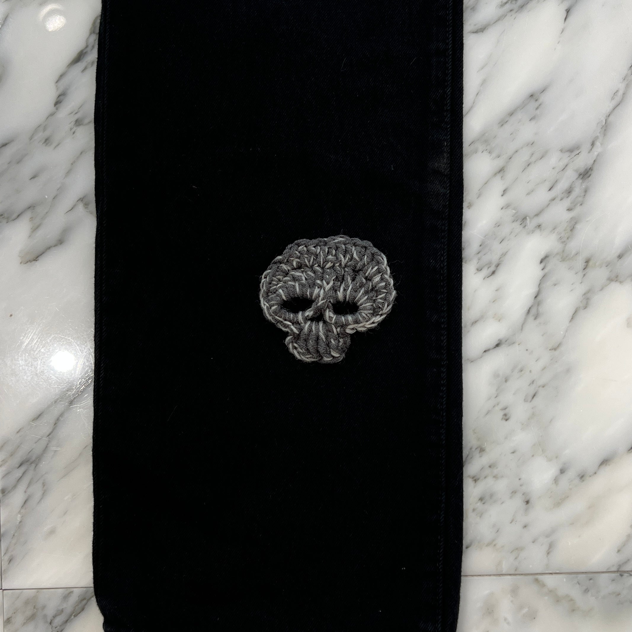 Y.A.R.N × mementos Levi's 501 Body Knit Scull Denim Pants Size W34×L36 ヤーン × メメントス リーバイス 501 ボディ ニットスカル デニムパンツ サイズ W34×L36