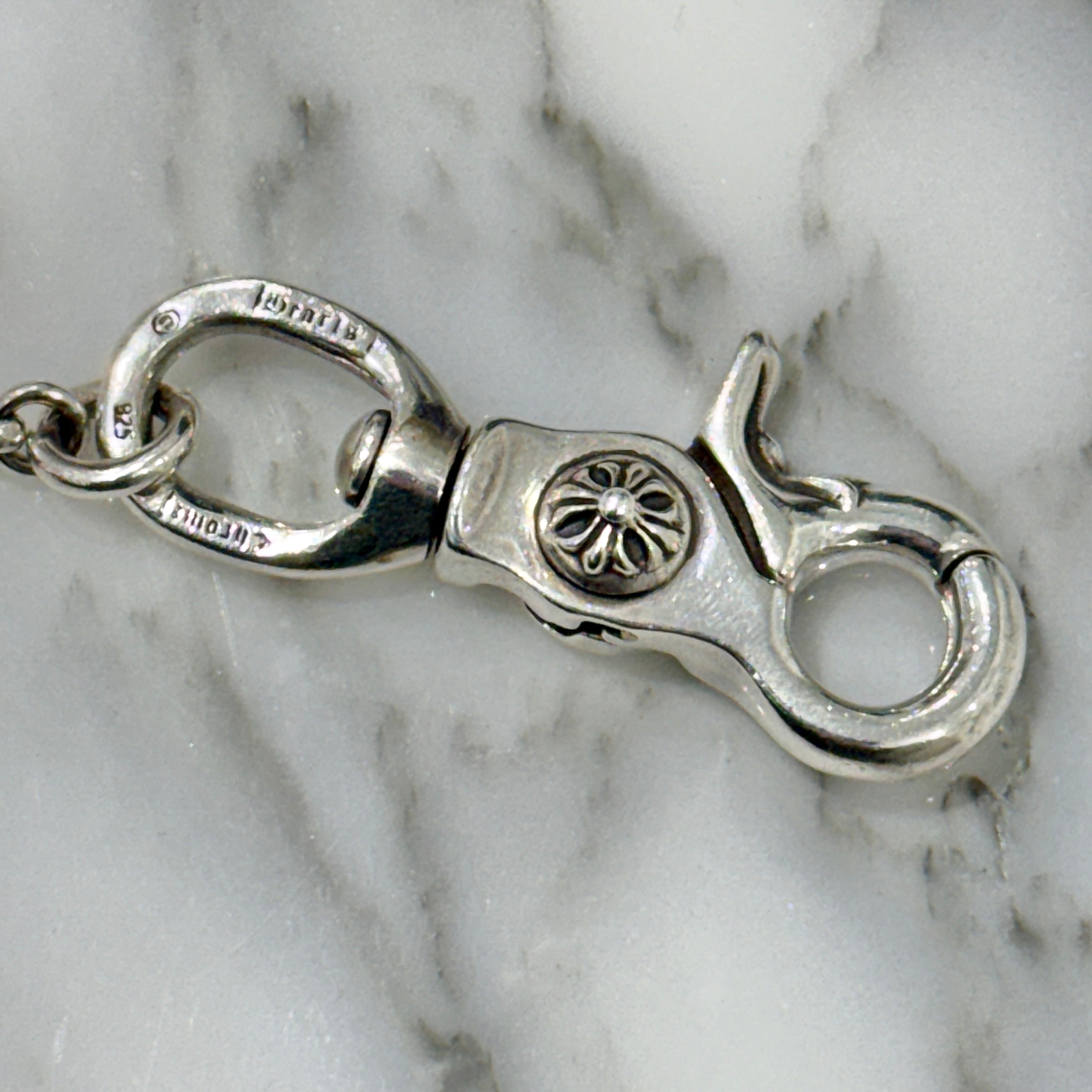 CHROME HEARTS 2Ball Short-S Silver Wallet Chain