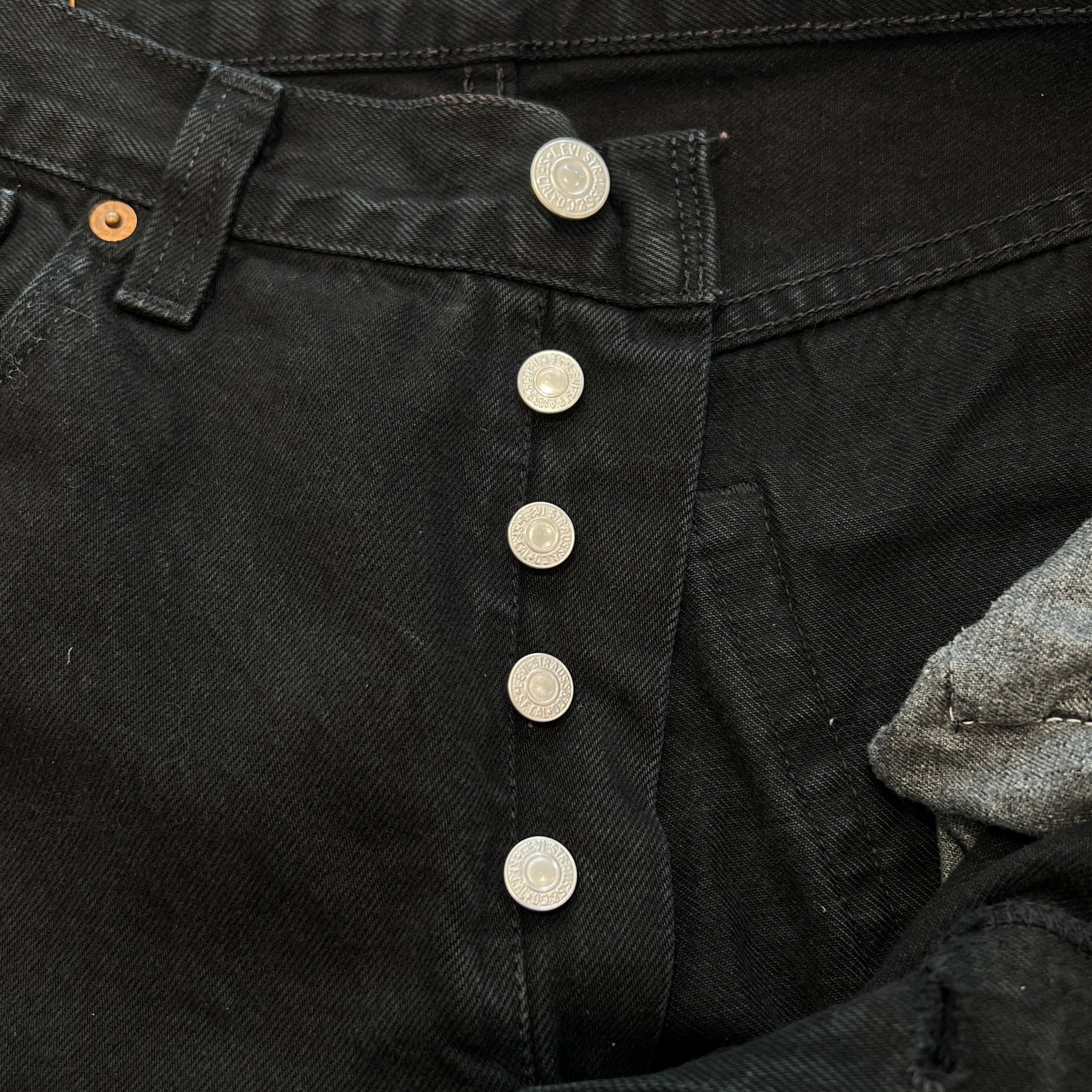 Y.A.R.N × mementos Levi's 501 Body Knit Scull Denim Pants Size W34×L36 ヤーン × メメントス リーバイス 501 ボディ ニットスカル デニムパンツ サイズ W34×L36