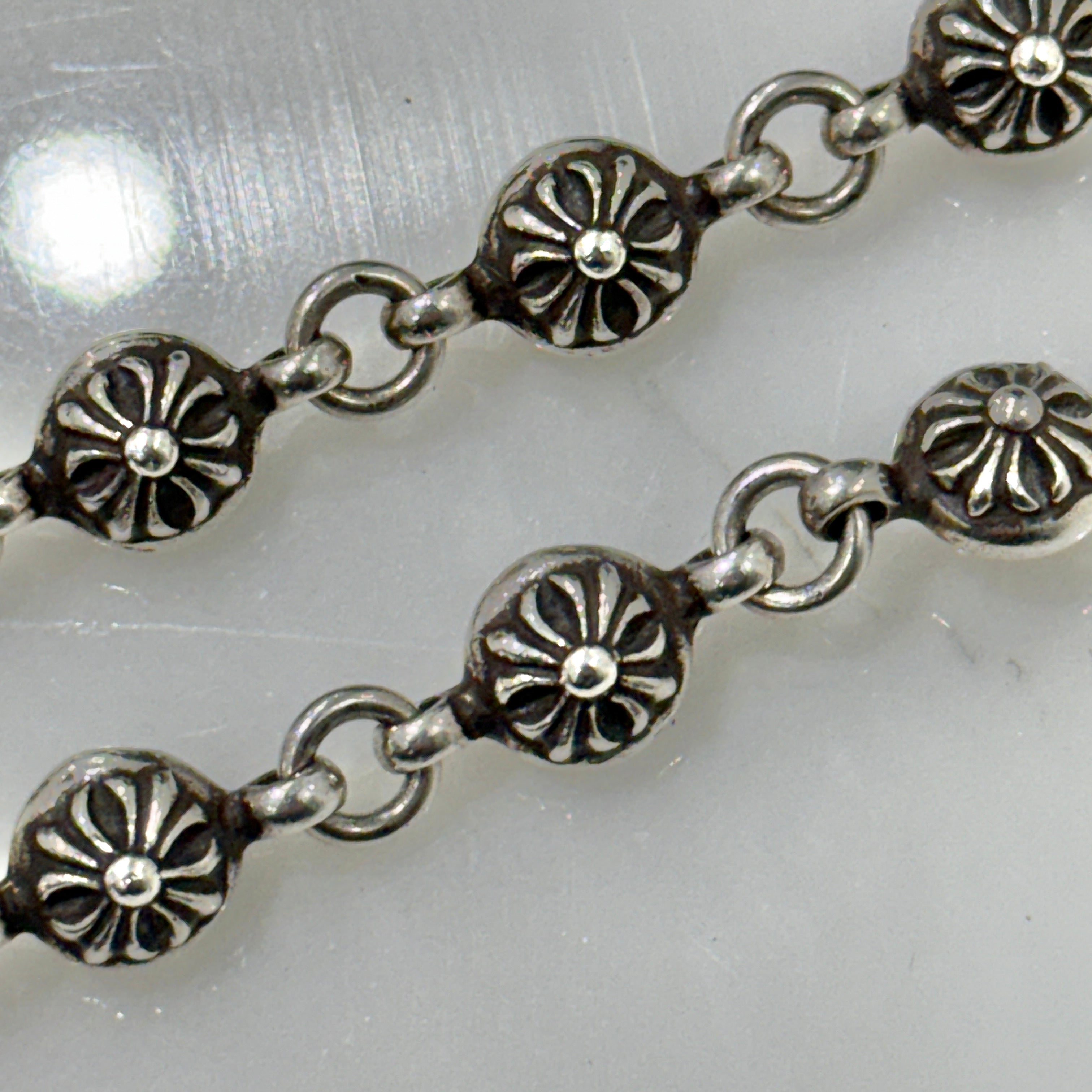 CHROME HEARTS 2Ball Short-S Silver Wallet Chain