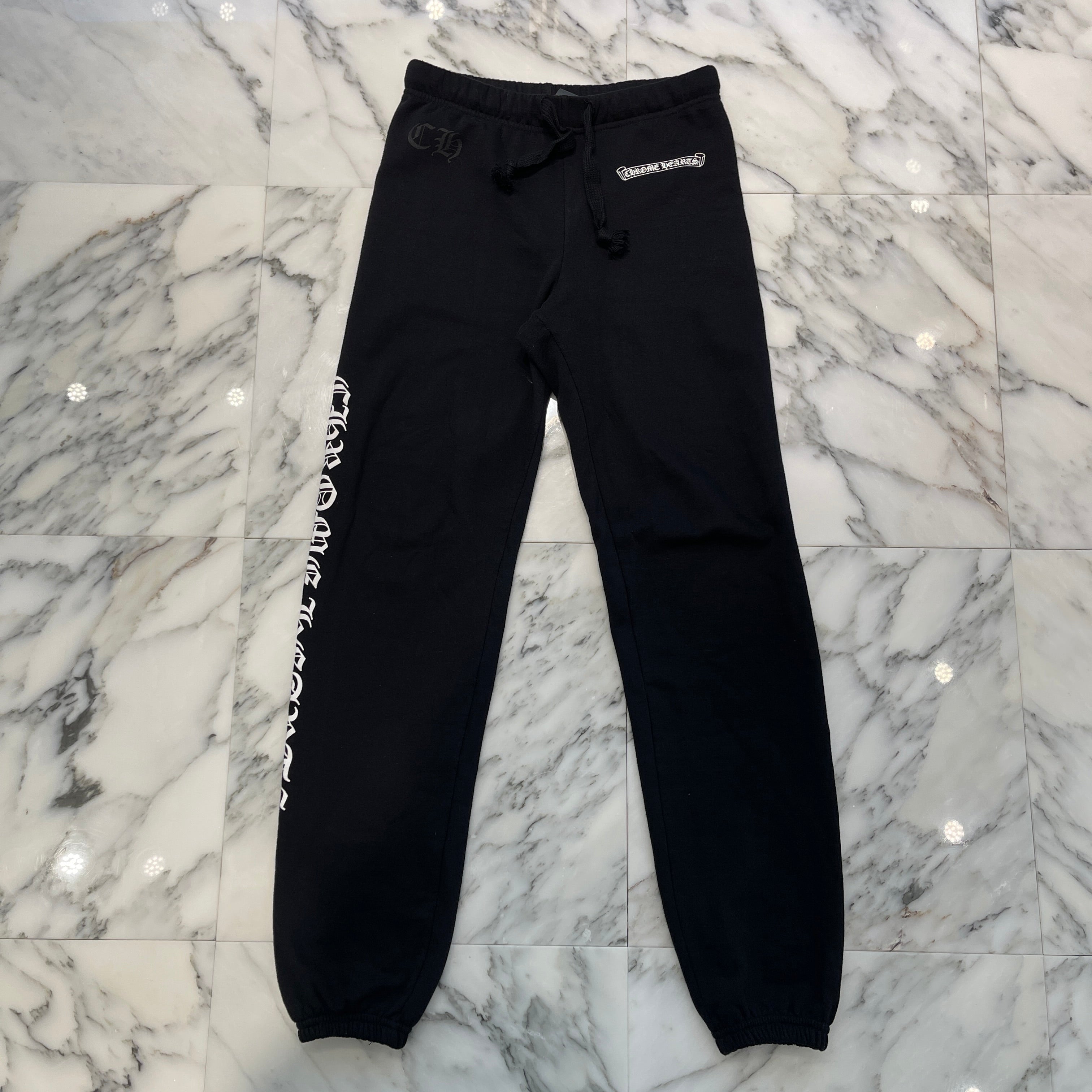 CHROME HEARTS Scroll Logo Label Side Logo Sweat Long Pants Size XS クロムハーツ スクロールロゴラベル サイドロゴ スウェットロングパンツ サイズXS