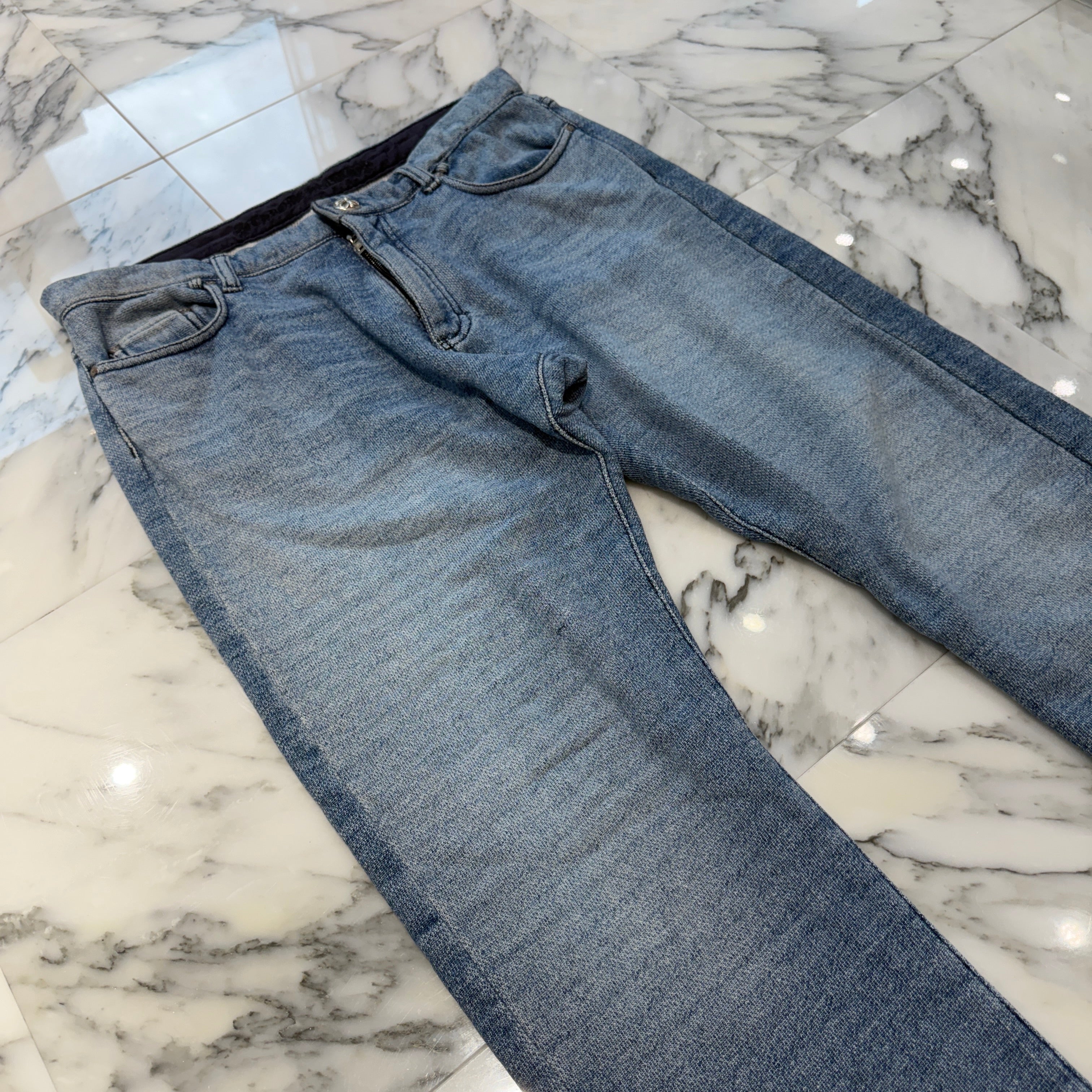 CHROME HEARTS Cross Ball Sweat Denim Pants Size 38 クロムハーツ クロスボール スウェット デニムパンツ サイズ38