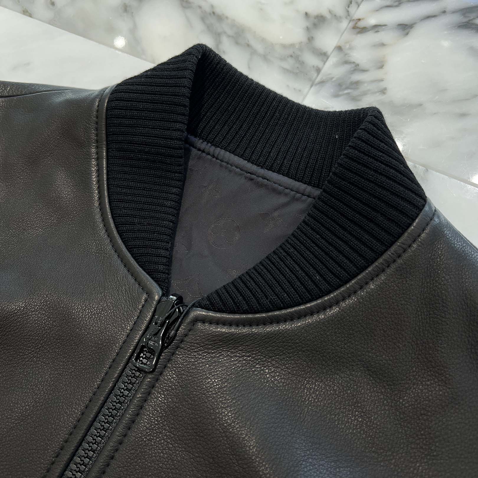 LOUIS VUITTON 2021AW Reversible Leather Nylon Jacket 1A5VFR Size 46 ルイヴィトン リバーシブルレザーナイロンジャケット サイズ46