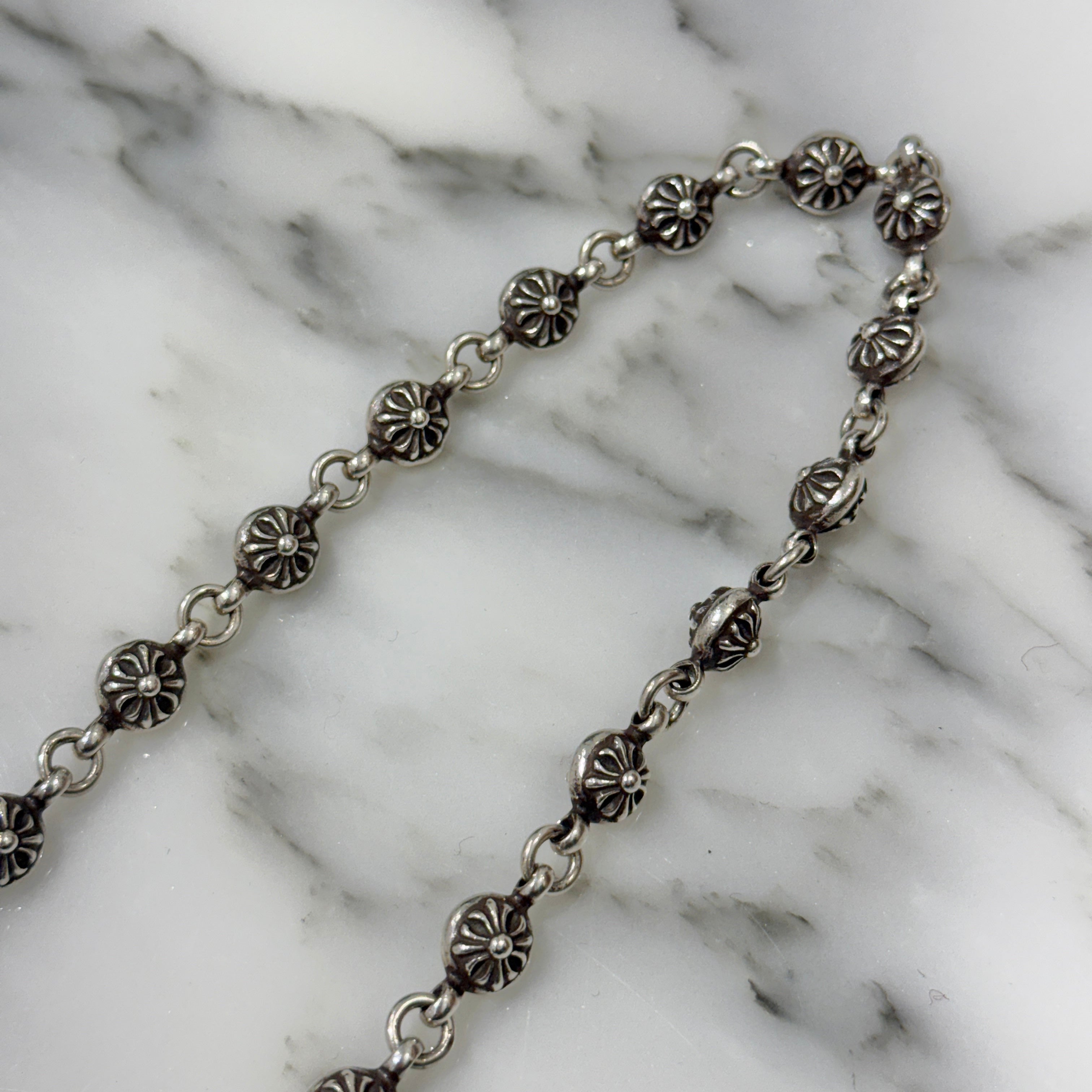 CHROME HEARTS 2Ball Short-S Silver Wallet Chain