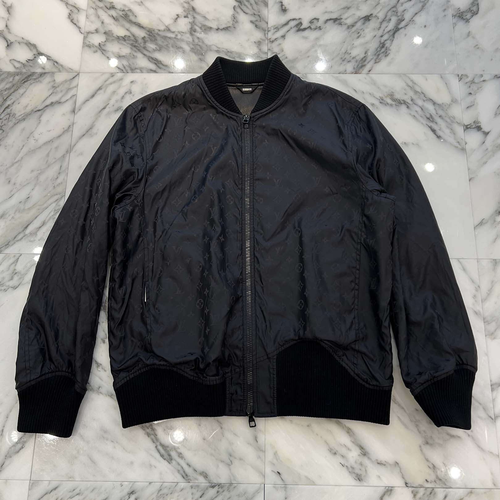 LOUIS VUITTON 2021AW Reversible Leather Nylon Jacket 1A5VFR Size 46 ルイヴィトン リバーシブルレザーナイロンジャケット サイズ46