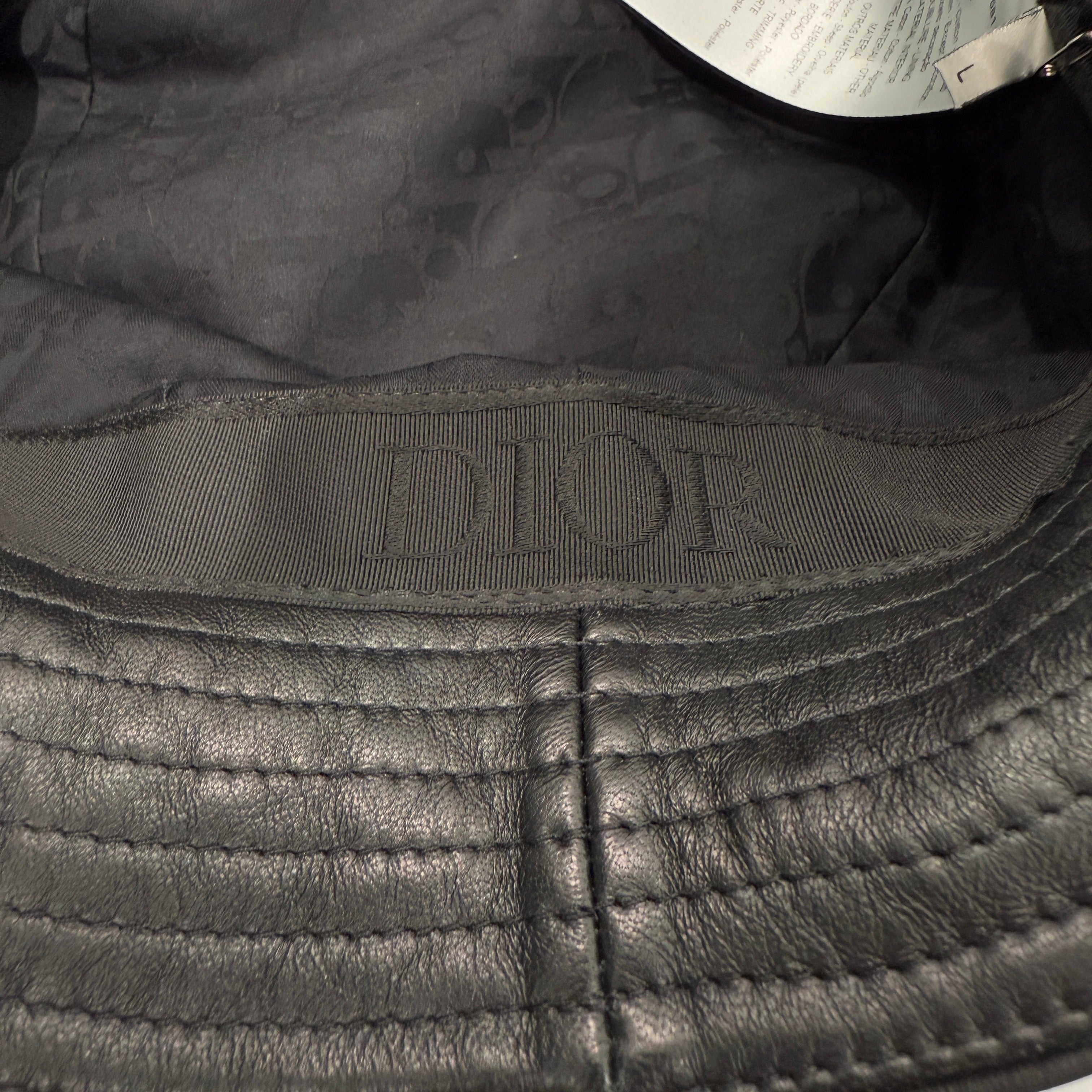 DIOR Chapeau Oblique Leather Bob Hat 183C902V1581 Size L ディオール シャポー オブリーク レザー ボブハット サイズL