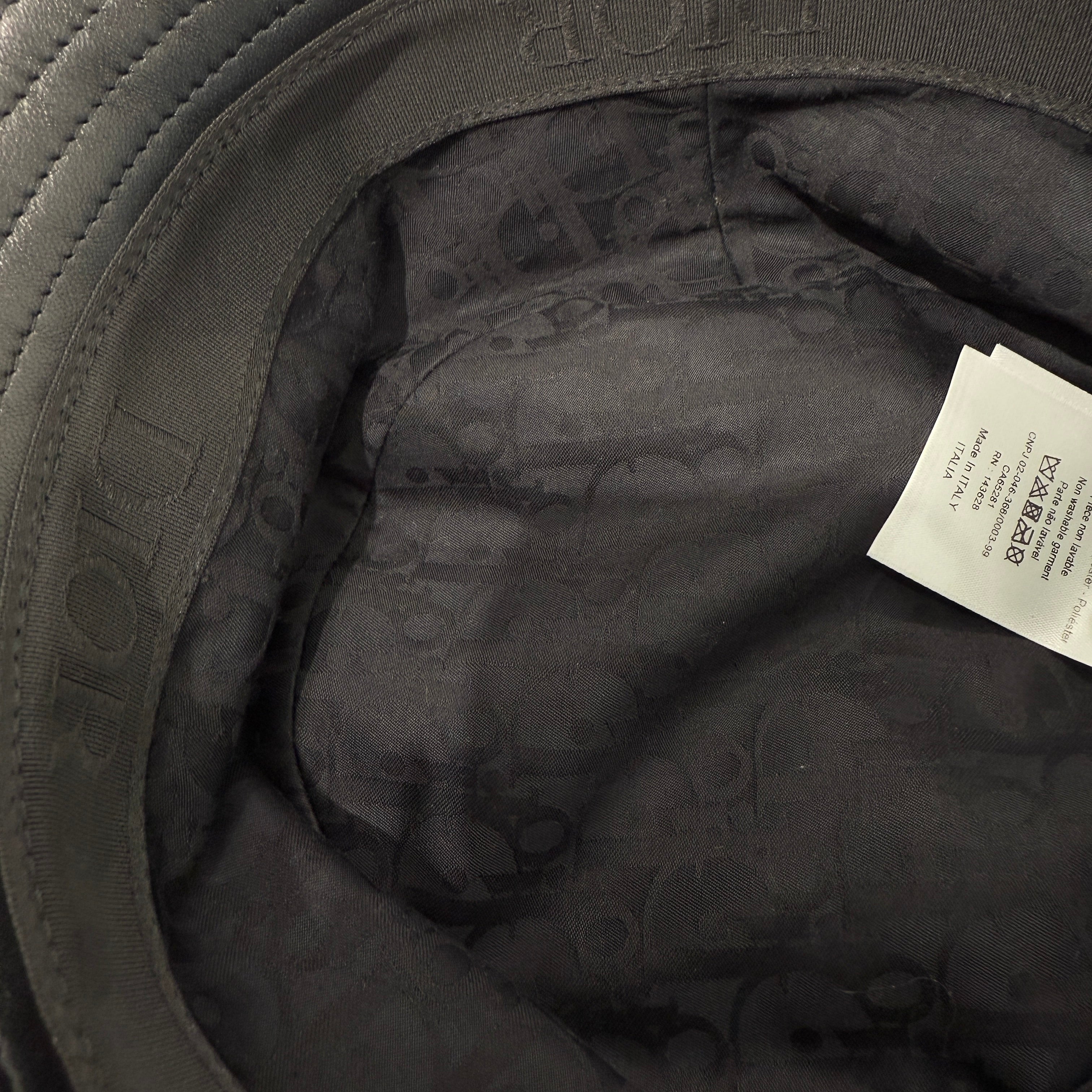 DIOR Chapeau Oblique Leather Bob Hat 183C902V1581 Size L ディオール シャポー オブリーク レザー ボブハット サイズL