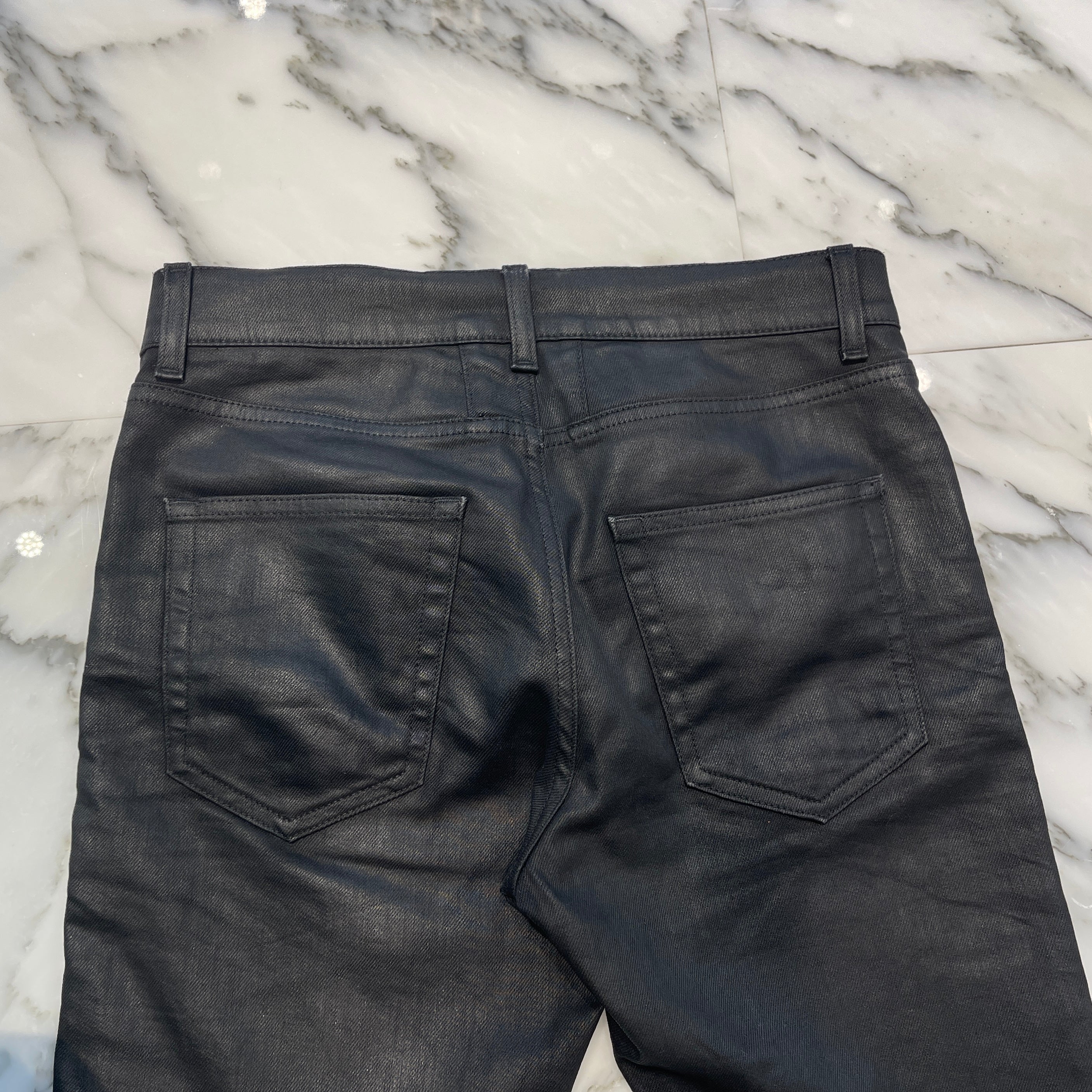 SAINT LAURENT PARIS 2016SS Coated Skinny Denim Pants 390001 Y824 Size 27 サンローランパリ コーティング加工スキニーデニムパンツ サイズ27