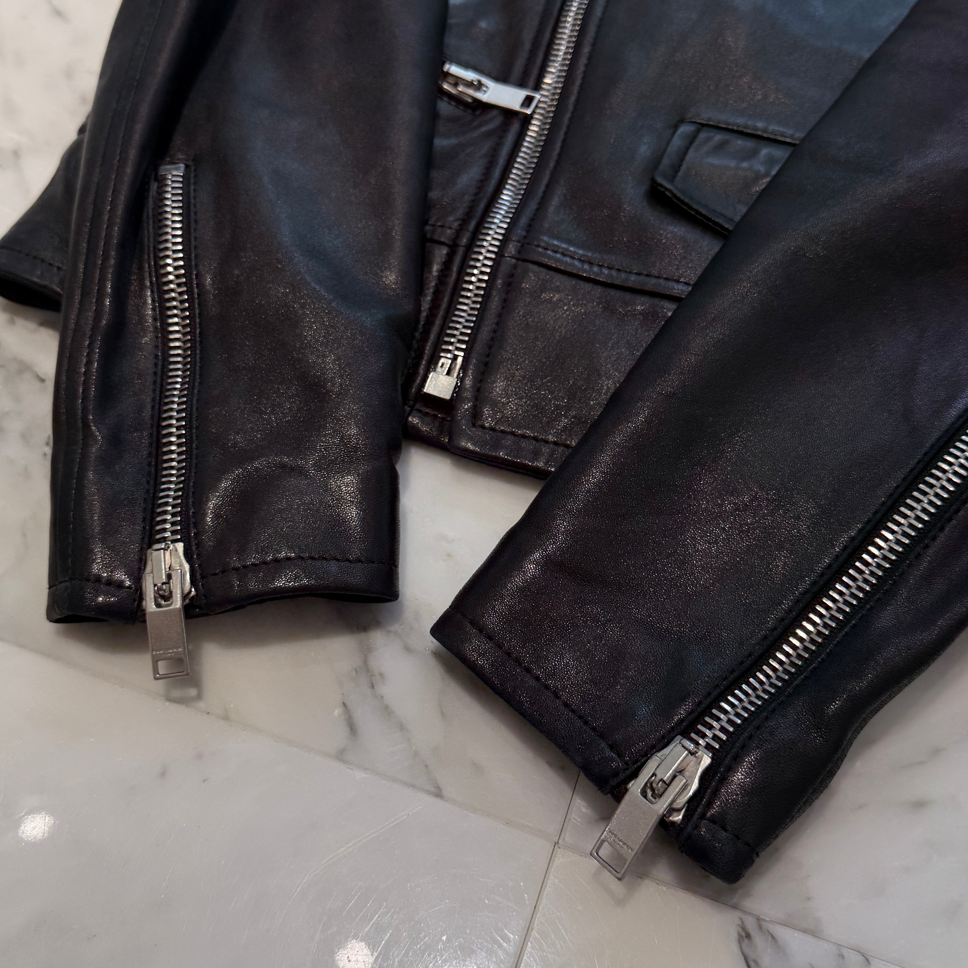 SAINT LAURENT PARIS 2016SS Classic Motorcycle Rider's Leather Jacket 397290 Y5YA1 Size 44 サンローランパリ クラシック モーターサイクル ライダース レザージャケット サイズ44