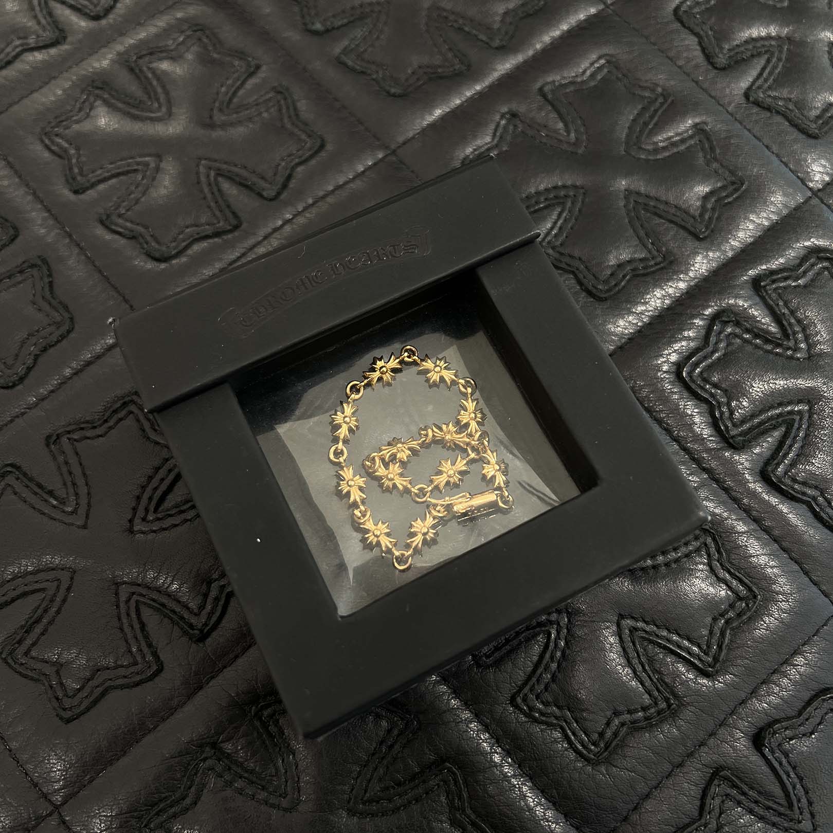 CHROME HEARTS 22K Tiny E CH Plus Bracelet 12 LINK クロムハーツ 22K