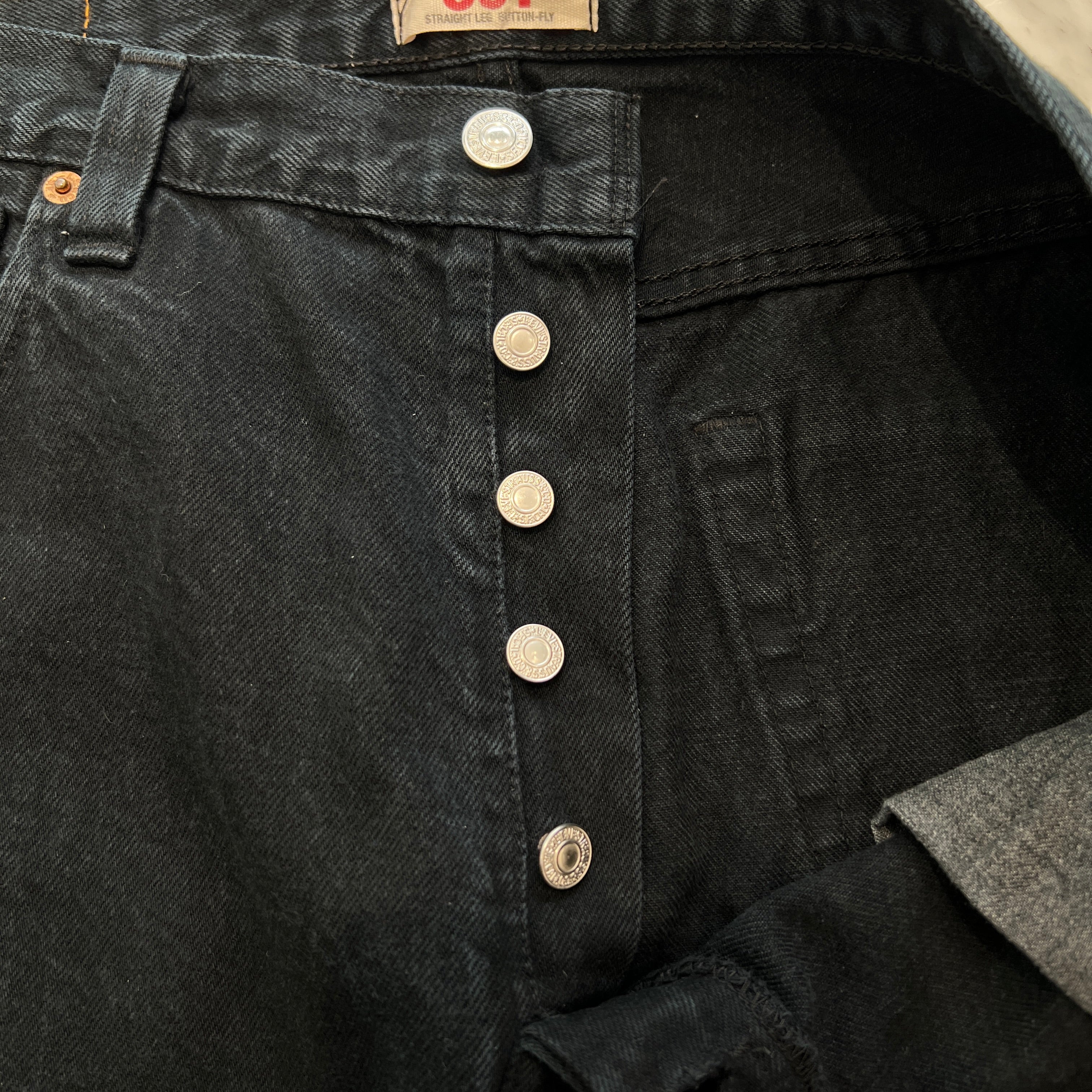 Y.A.R.N × mementos Levi's 501 Body Knit Scull Denim Pants Size W36×L34 ヤーン×メメントス リーバイス 501 ボディ ニットスカル デニムパンツ サイズW36×L34