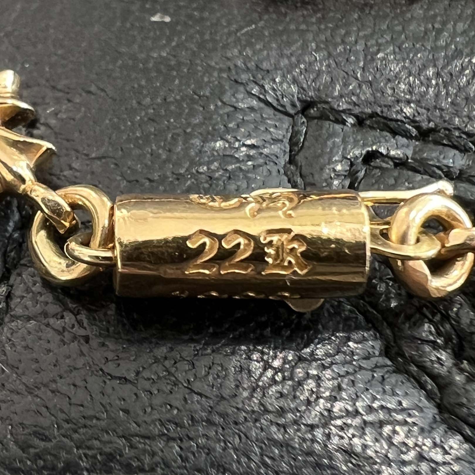 CHROME HEARTS 22K Tiny E CH Plus Bracelet 12 LINK クロムハーツ 22K