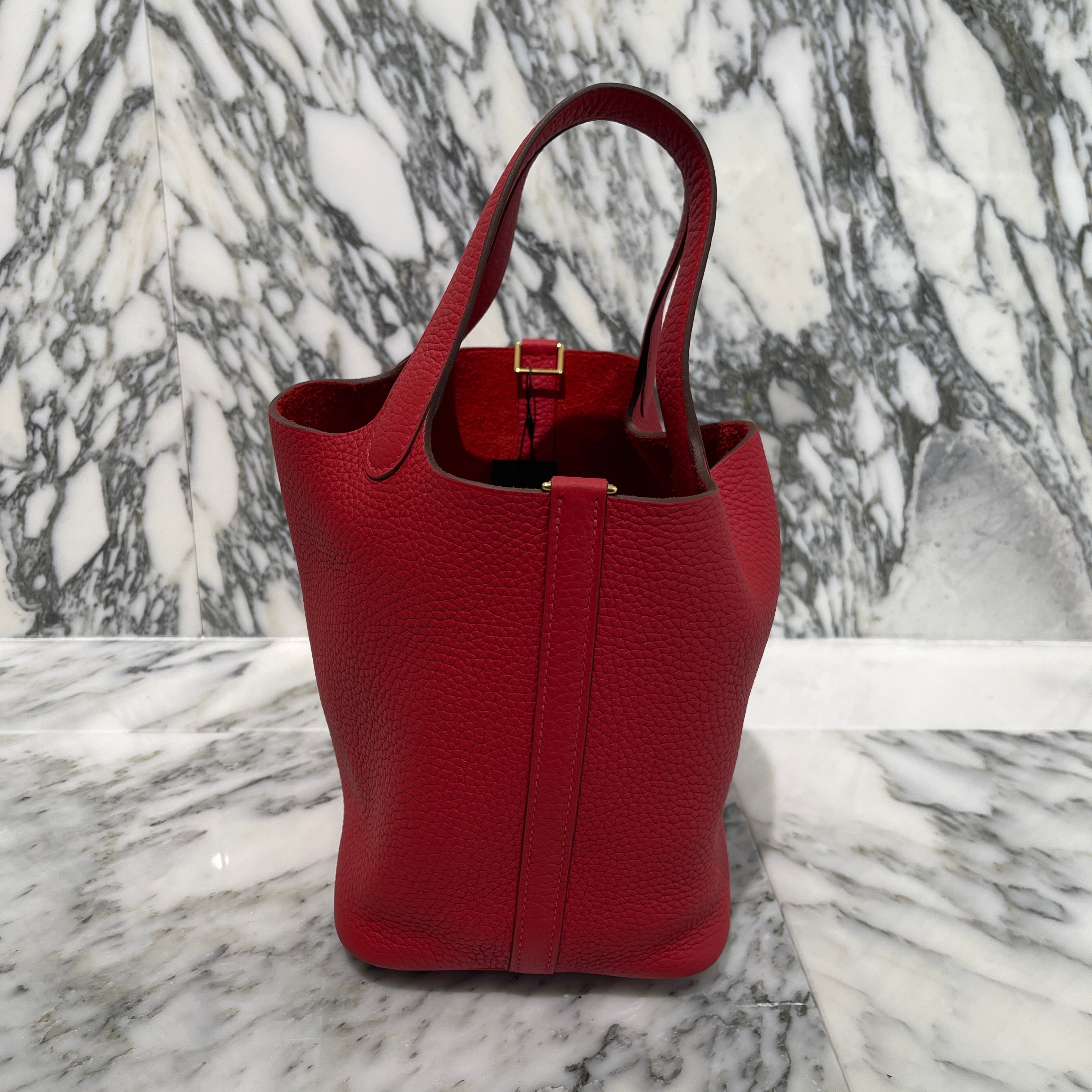 HERMES Picotan Lock PM "Rouge Kazak" W刻印 エルメス ピコタンロックPM "ルージュカザック" ハンドバッグ W刻印