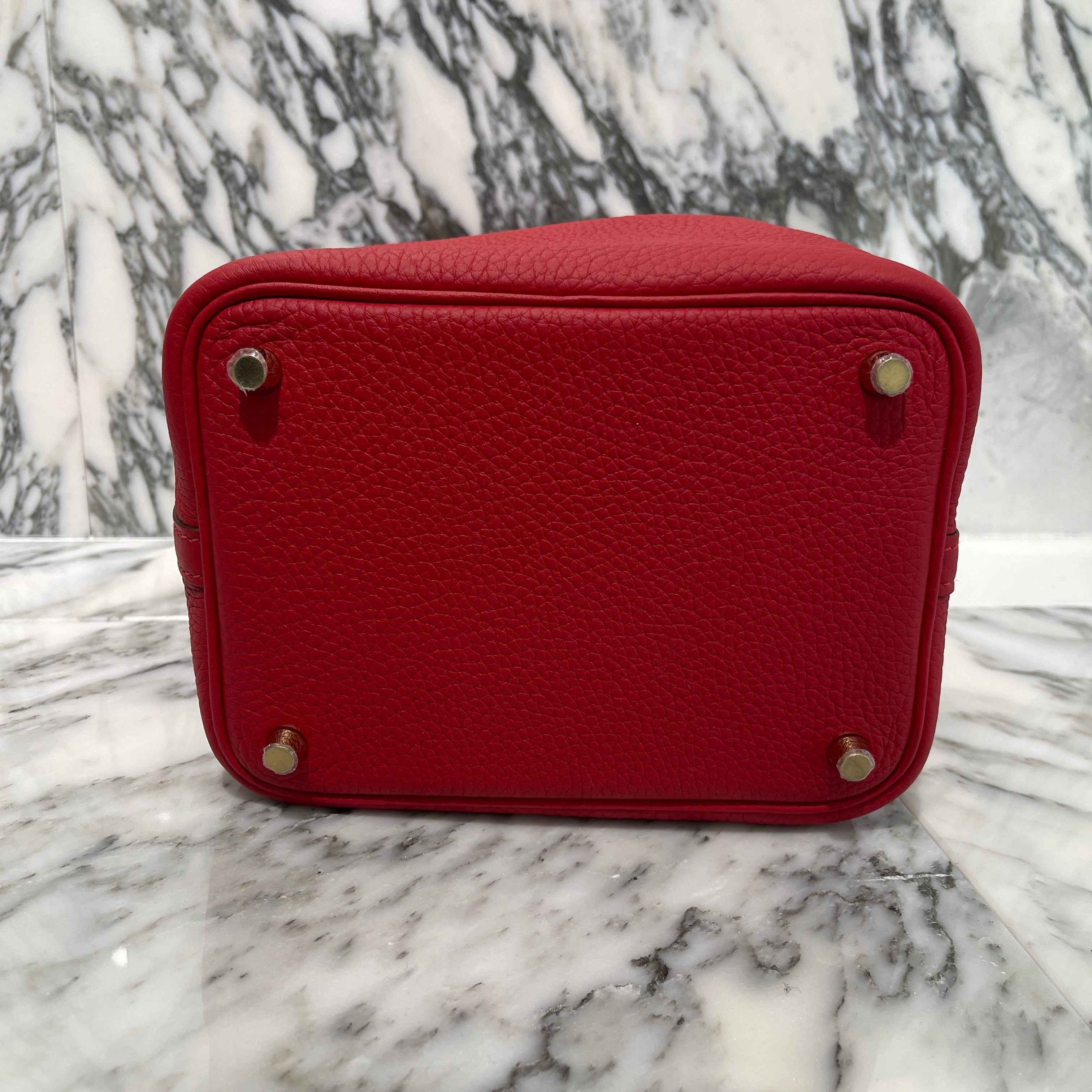 HERMES Picotan Lock PM "Rouge Kazak" W刻印 エルメス ピコタンロックPM "ルージュカザック" ハンドバッグ W刻印