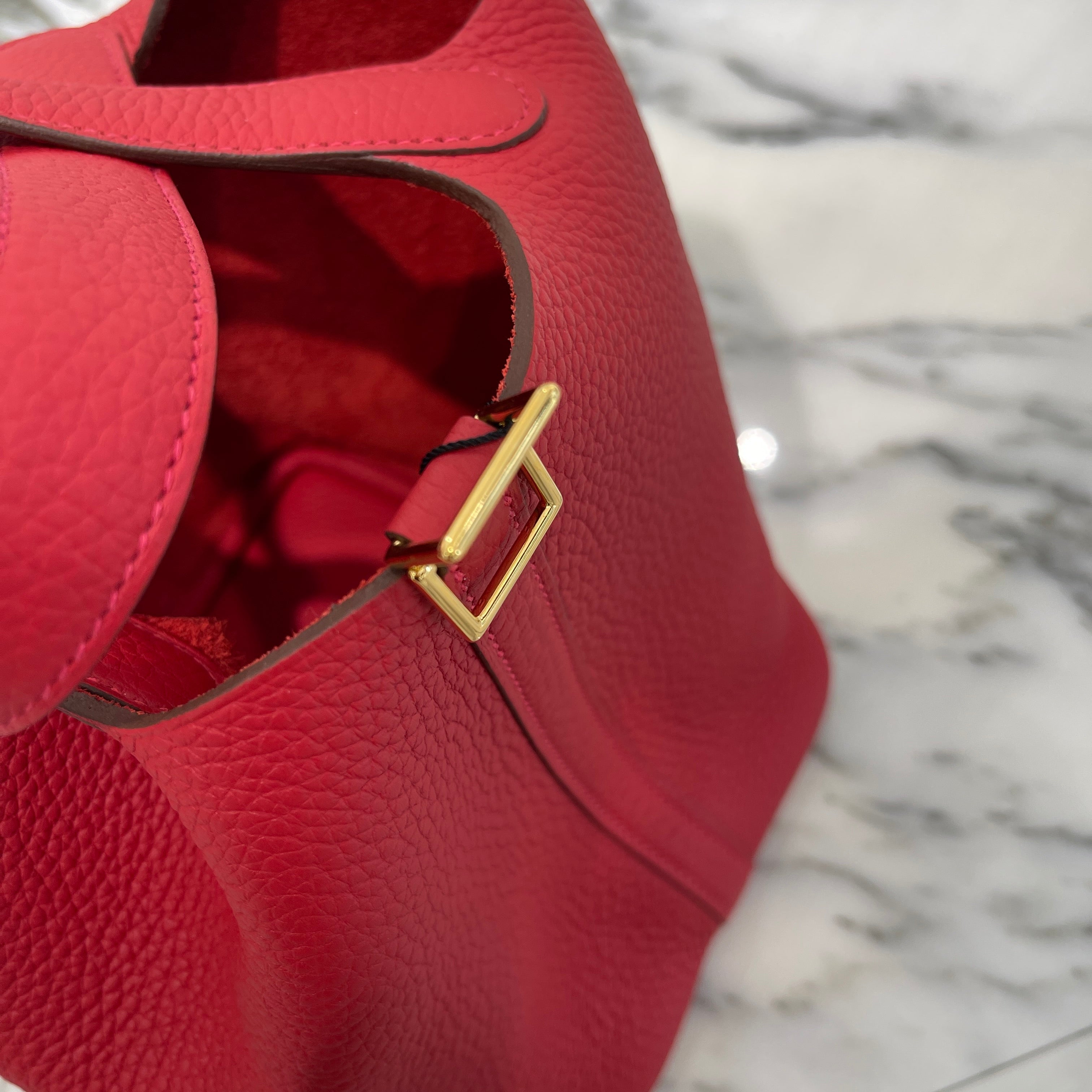 HERMES Picotan Lock PM "Rouge Kazak" W刻印 エルメス ピコタンロックPM "ルージュカザック" ハンドバッグ W刻印